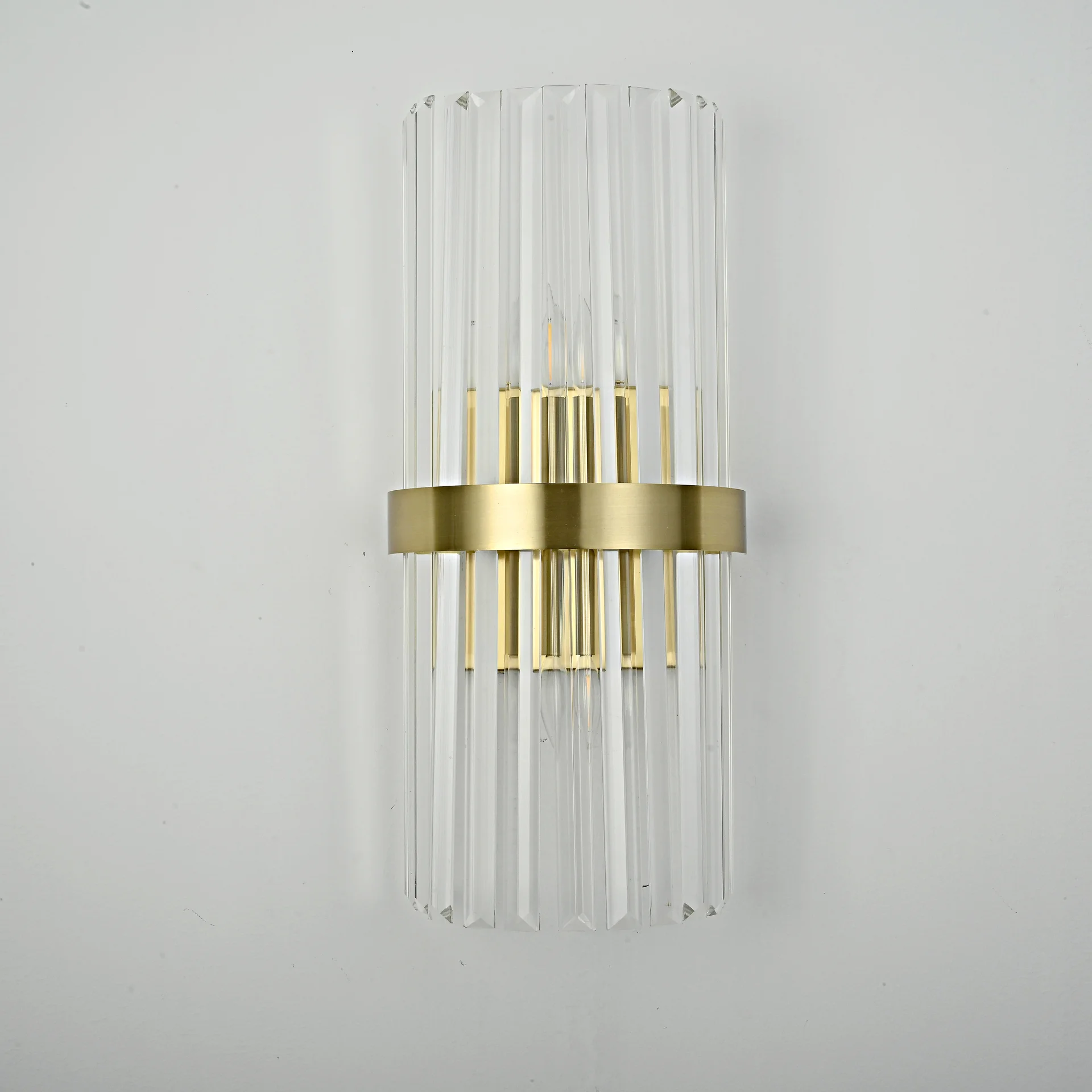 Бра Odeon Clear Glass Gold metal Wall Lamp - миниатюра 2