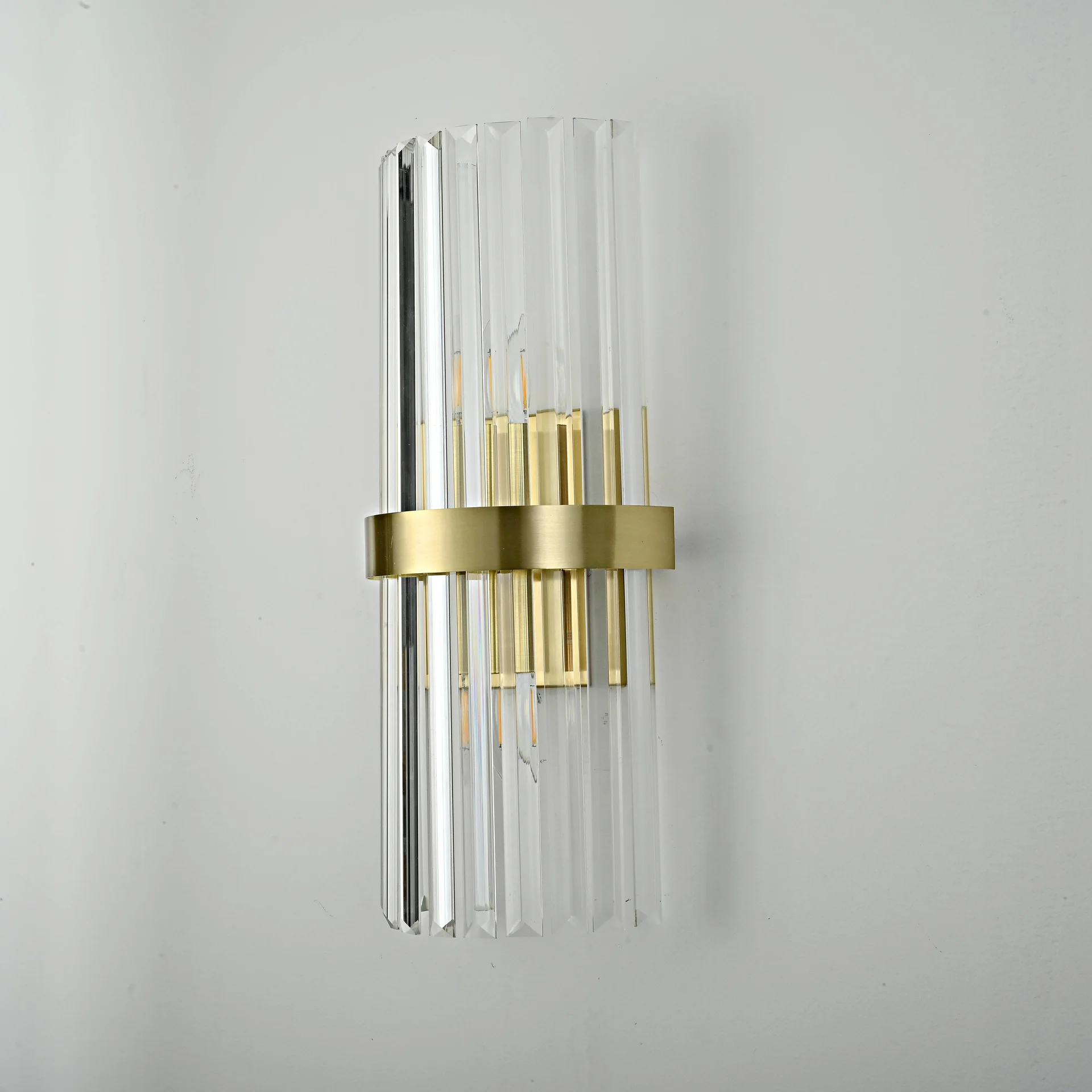 Бра Odeon Clear Glass Gold metal Wall Lamp - миниатюра 4