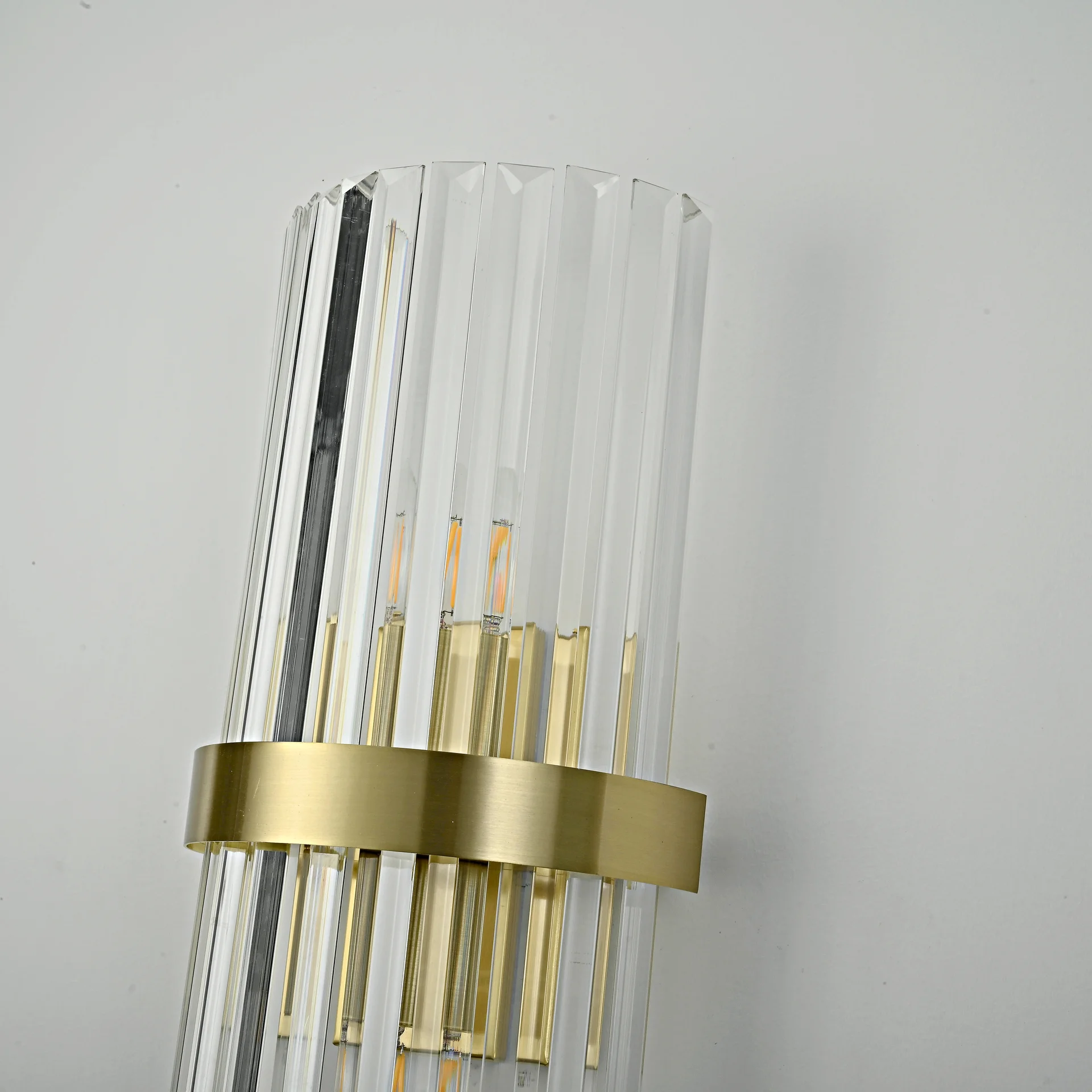 Бра Odeon Clear Glass Gold metal Wall Lamp - миниатюра 5