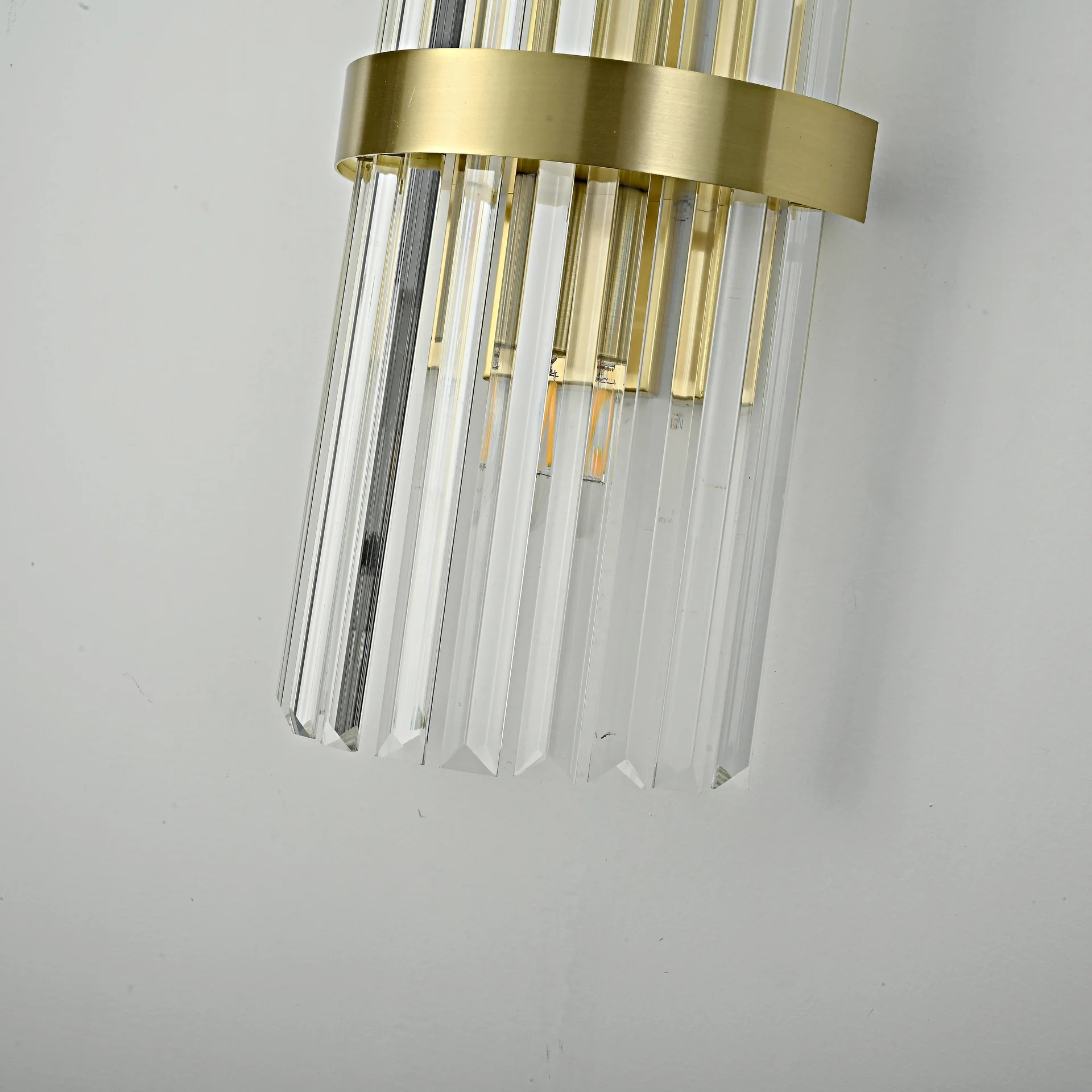 Бра Odeon Clear Glass Gold metal Wall Lamp - миниатюра 6