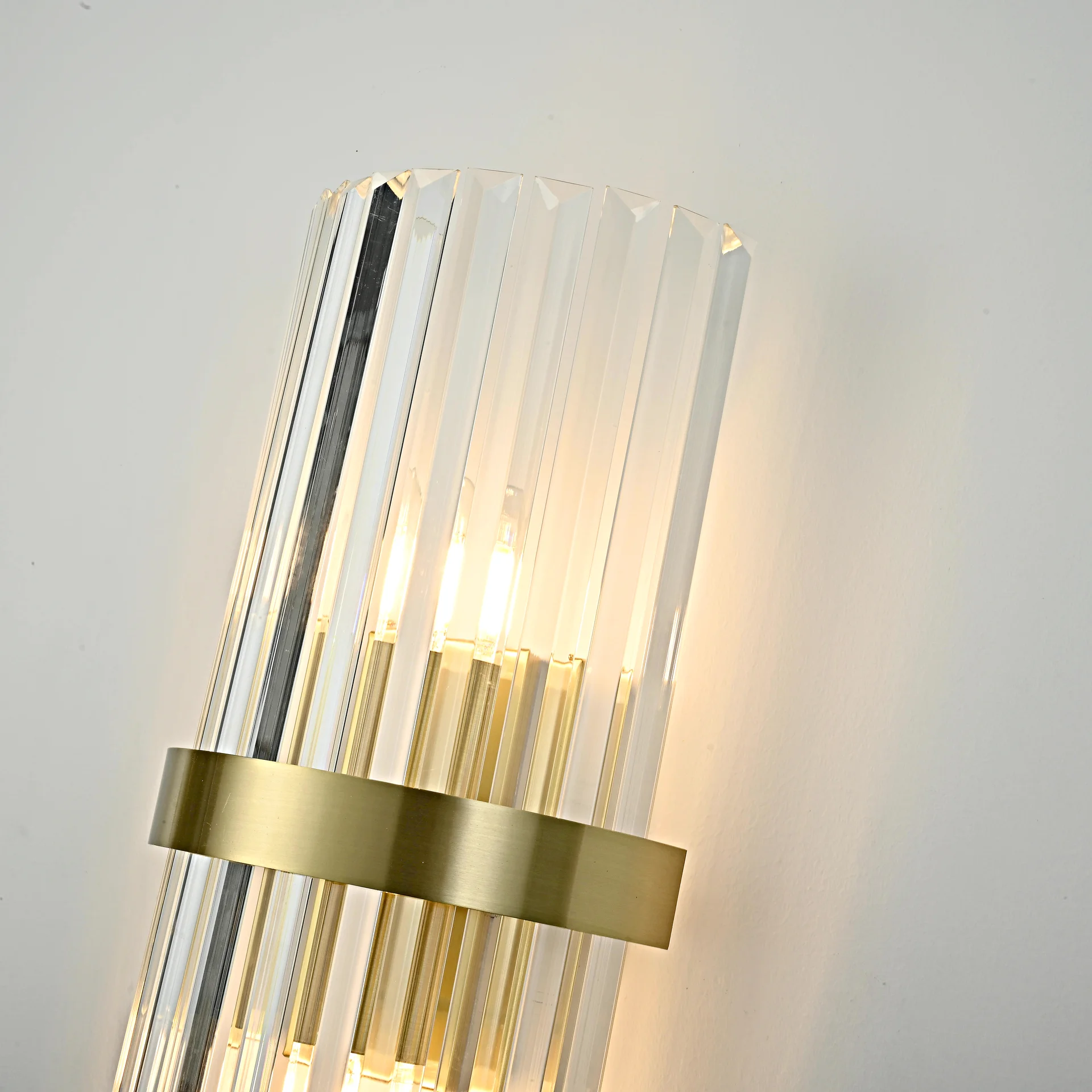 Бра Odeon Clear Glass Gold metal Wall Lamp - миниатюра 7