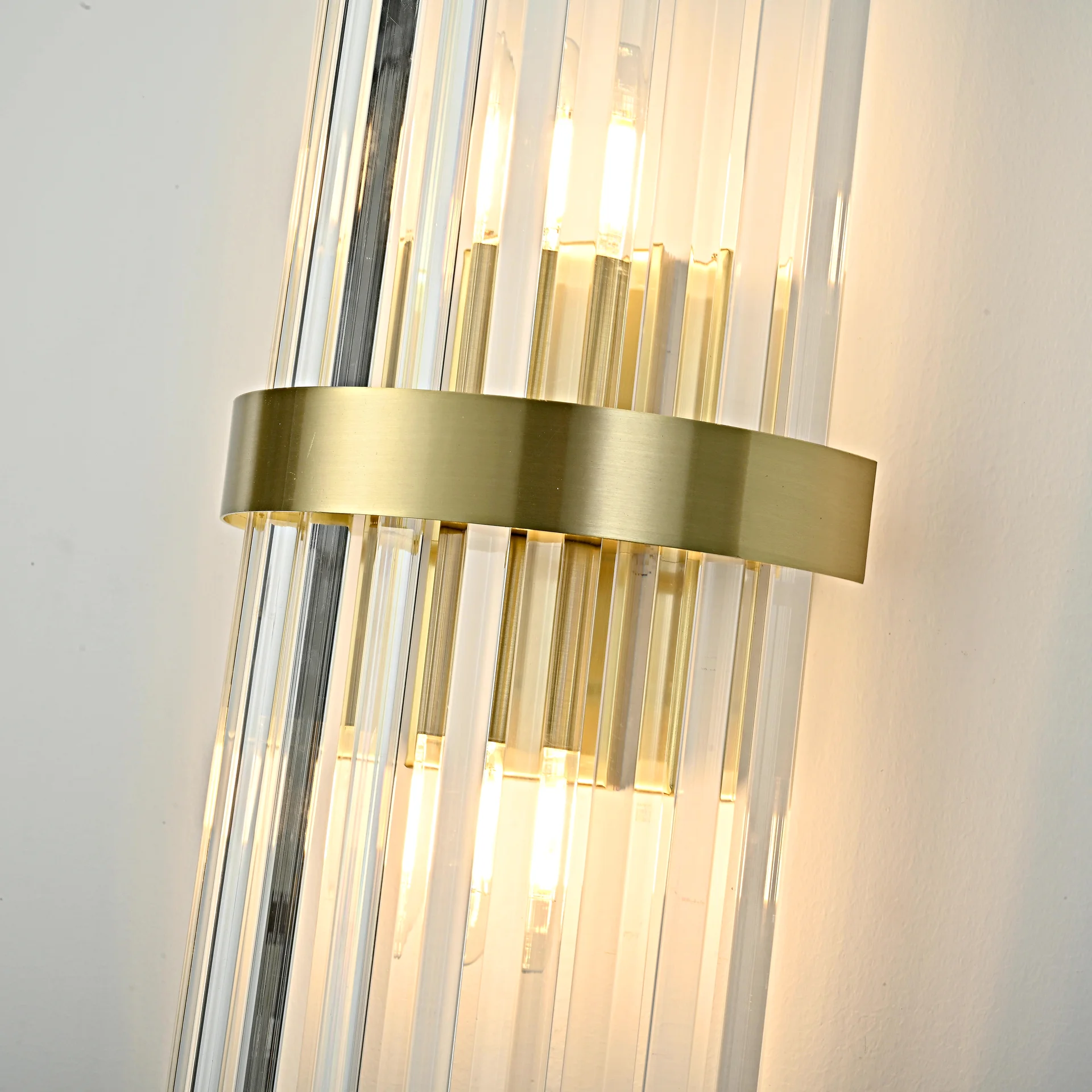 Бра Odeon Clear Glass Gold metal Wall Lamp - миниатюра 8