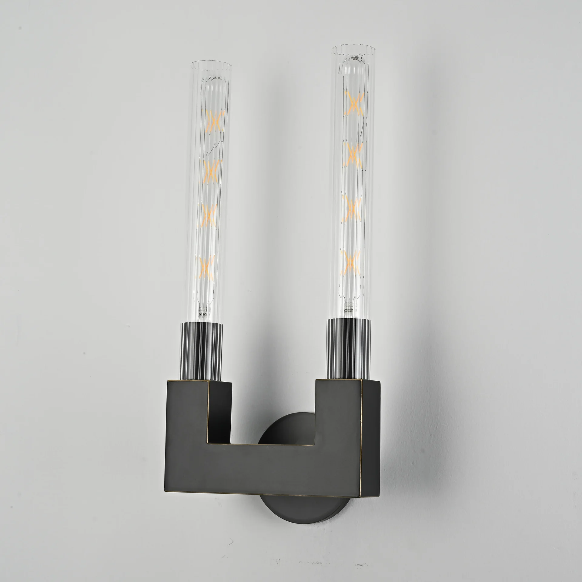 Бра CANELLE wall lamp DOUBLE Sconces Black - миниатюра 2