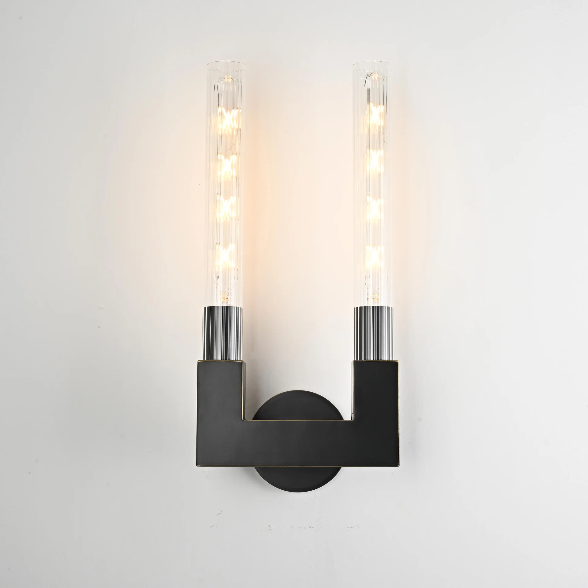 Бра CANELLE wall lamp DOUBLE Sconces Black - миниатюра 3