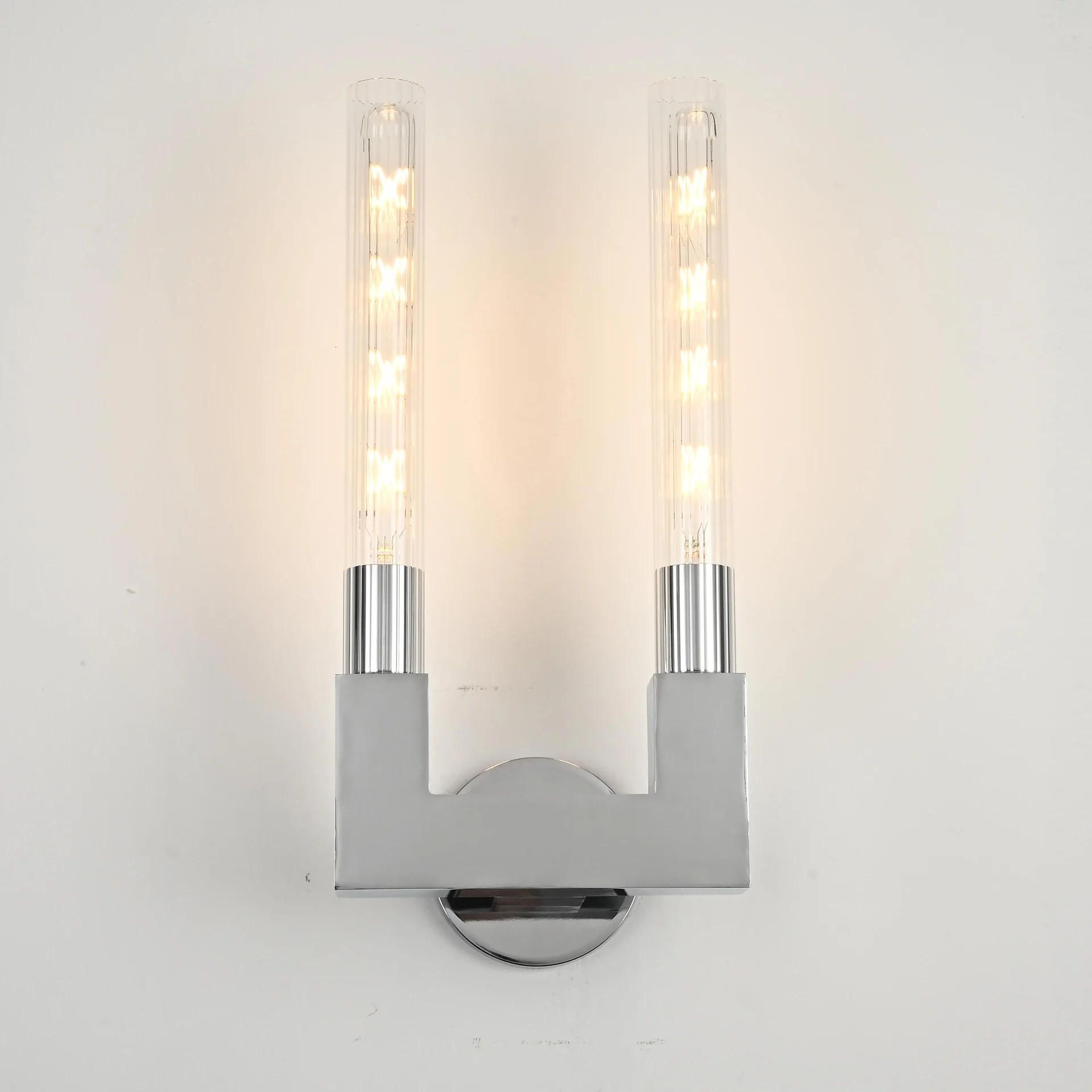 Бра CANELLE wall lamp DOUBLE Sconces Chrome - миниатюра 2