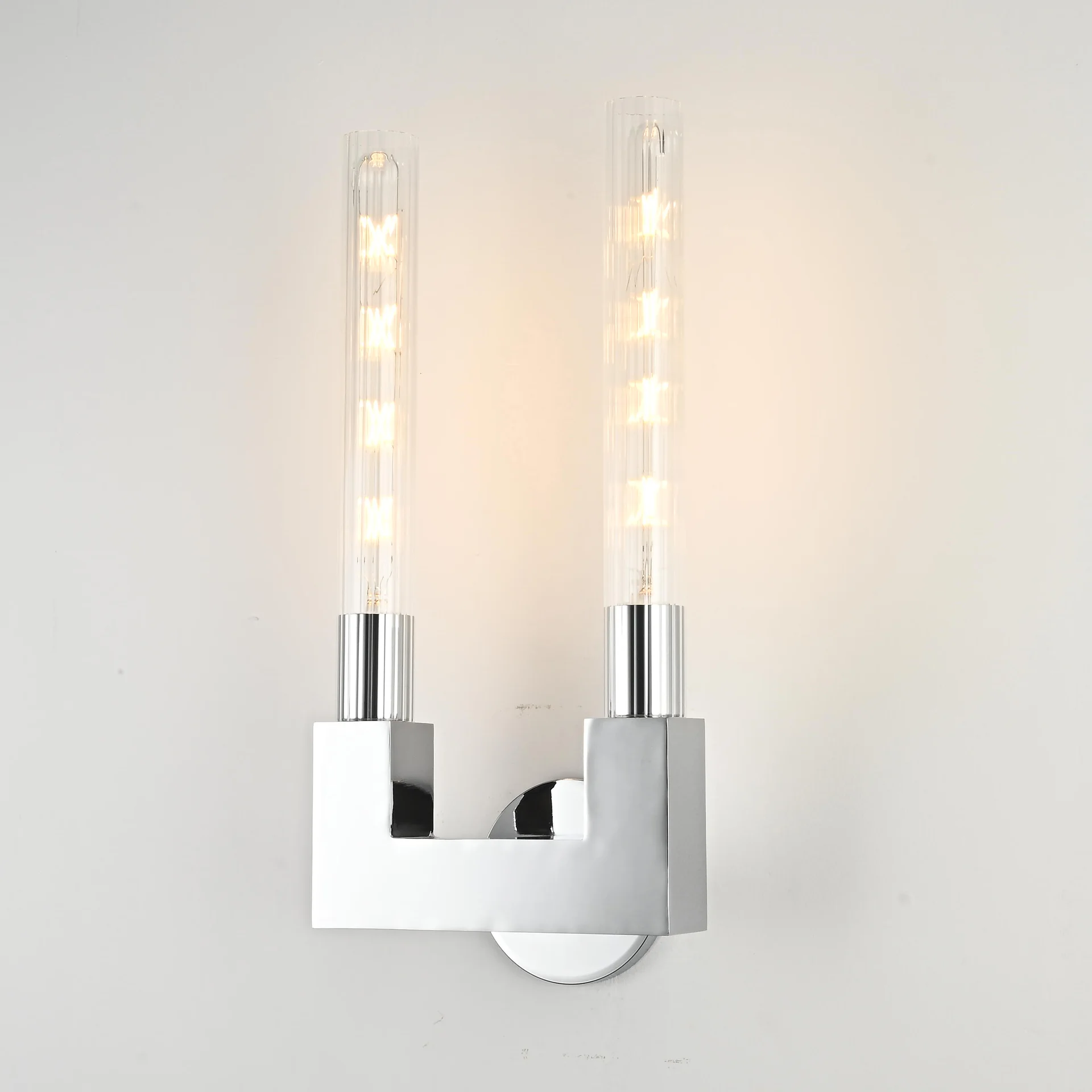 Бра CANELLE wall lamp DOUBLE Sconces Chrome - миниатюра 3
