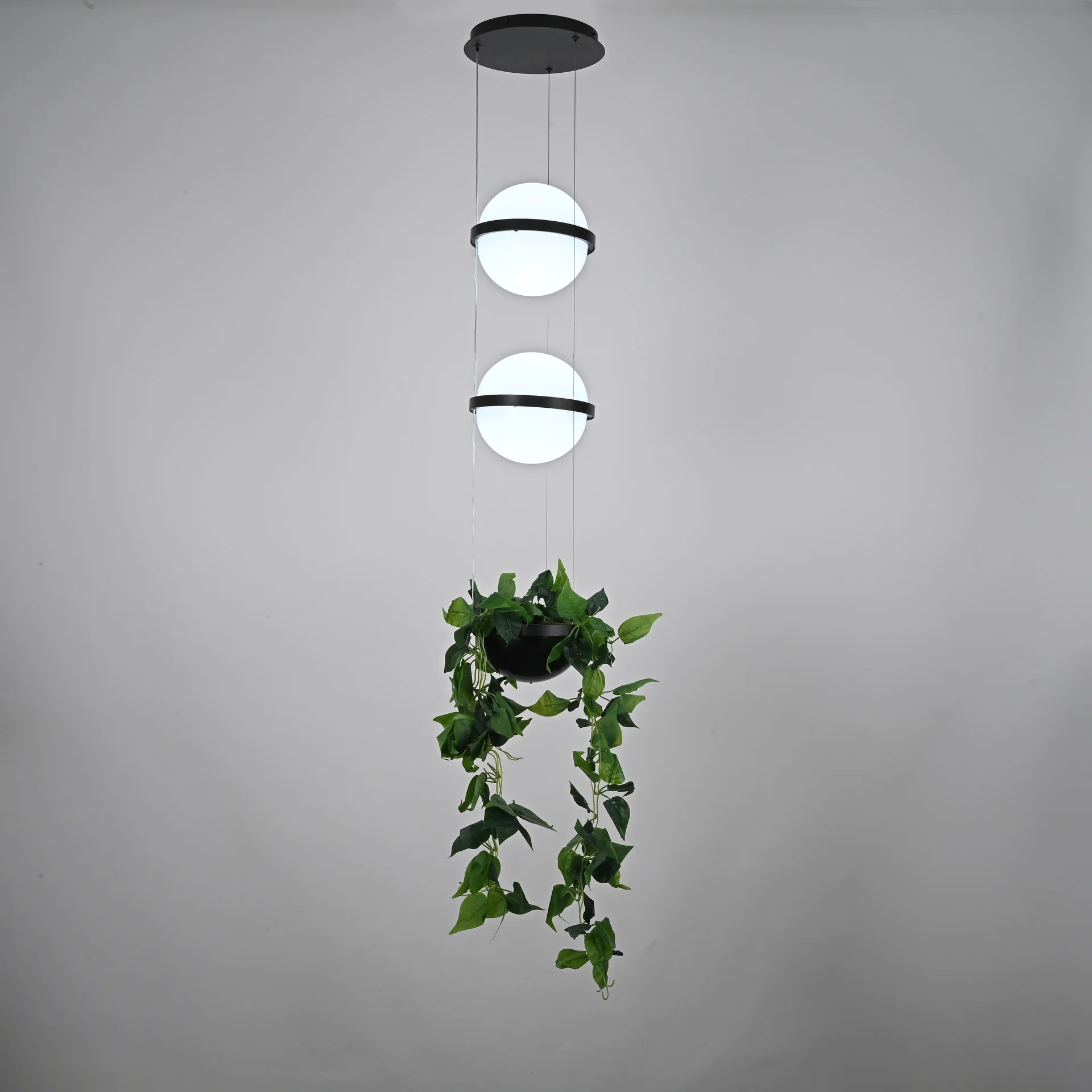 Подвесной светильник PALMA Wall lamp 2 шара + 1 вазон - миниатюра 2