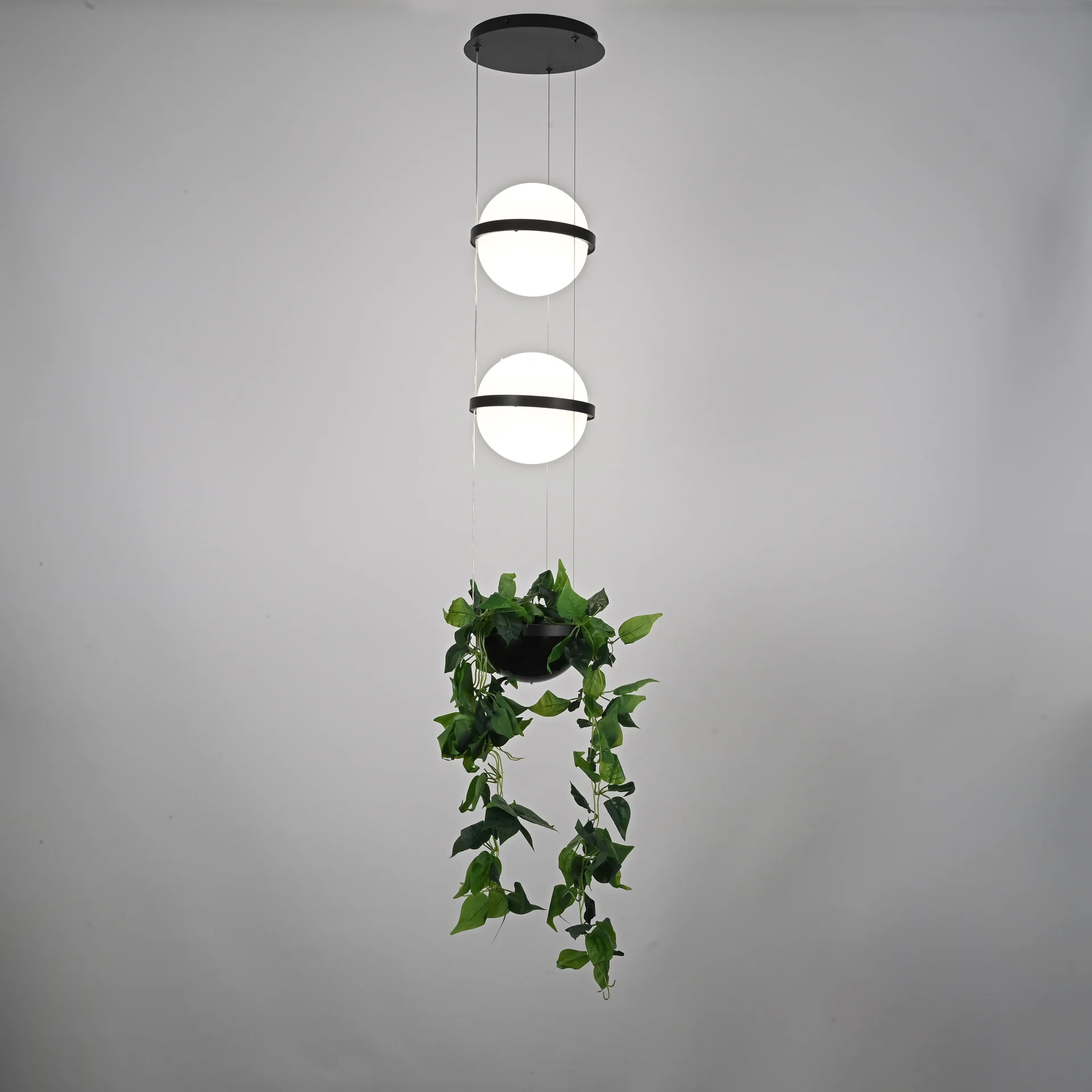 Подвесной светильник PALMA Wall lamp 2 шара + 1 вазон - миниатюра 3