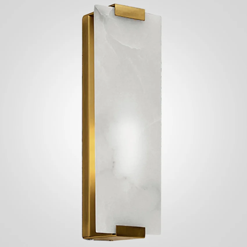 Бра Marble Rectangle Wall Lamp Brass - изображение 1