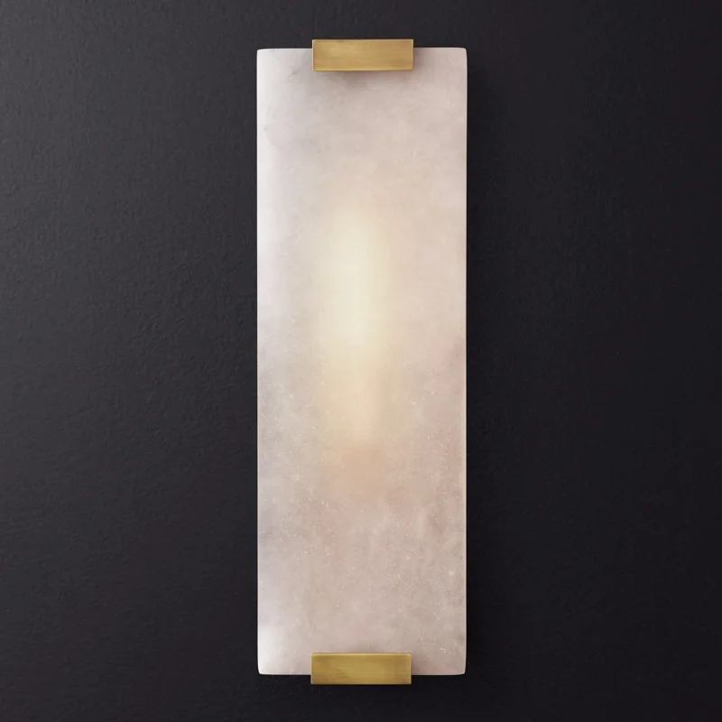 Бра Marble Rectangle Wall Lamp Brass - миниатюра 2