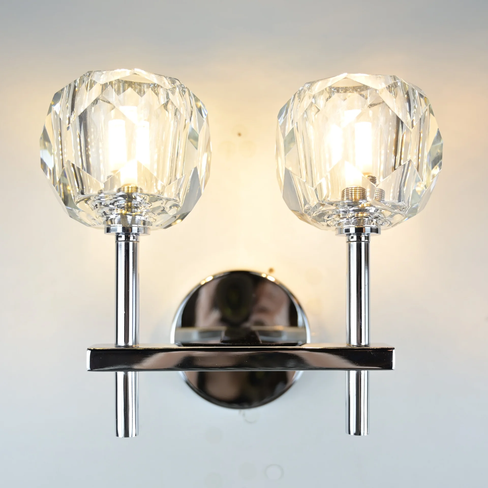 Бра Boule de Cristal Double Sconce Chrome - миниатюра 10