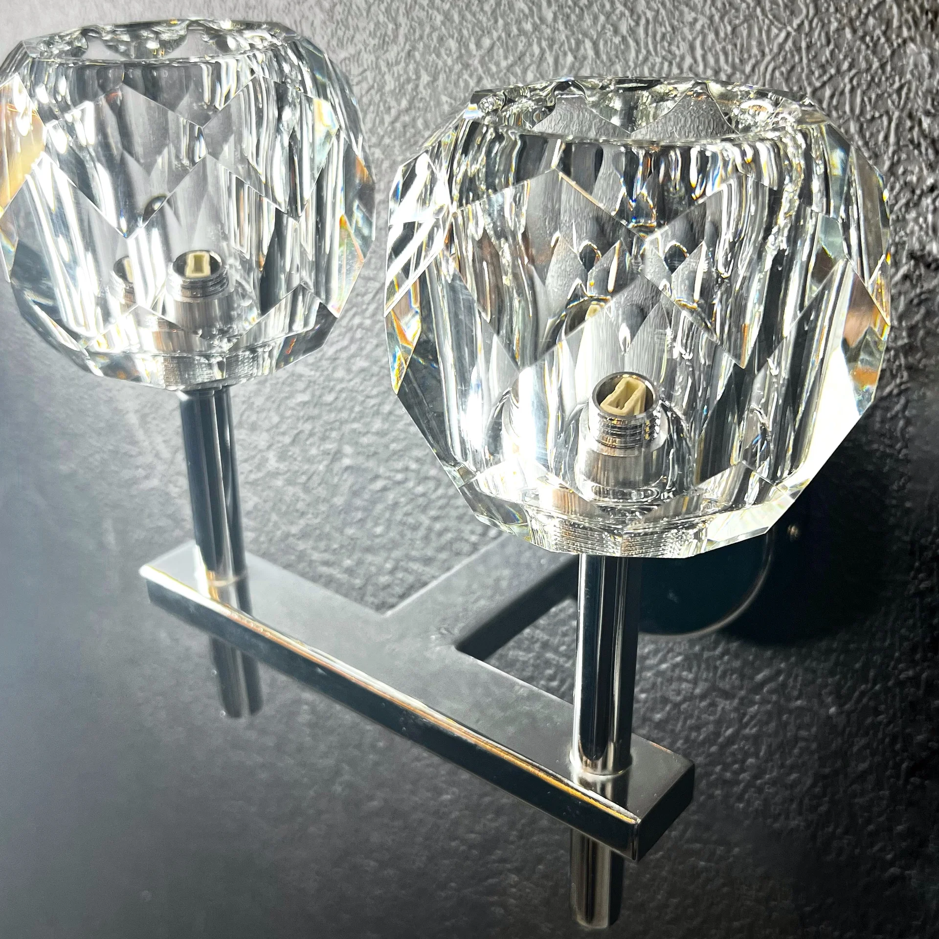 Бра Boule de Cristal Double Sconce Chrome - миниатюра 18