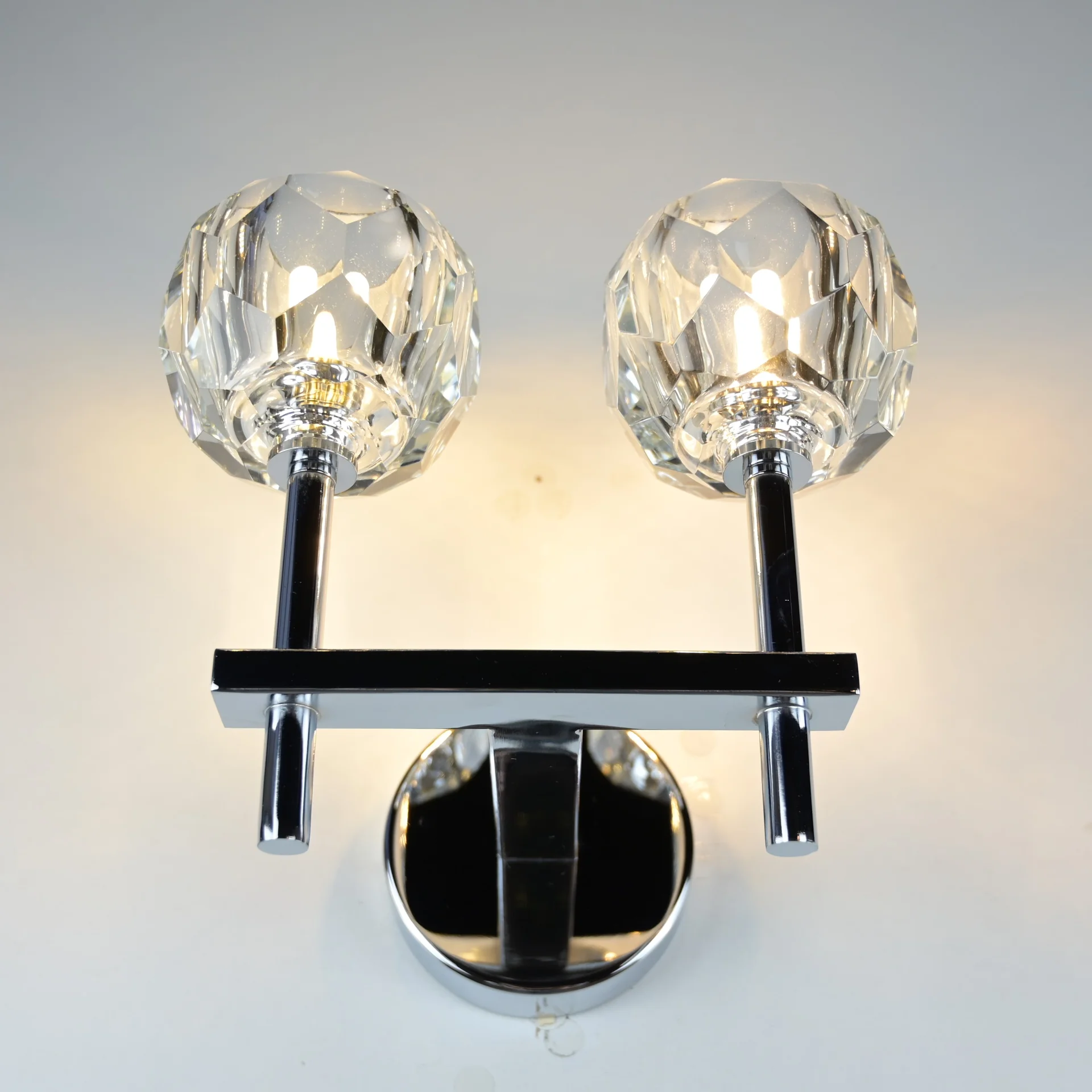 Бра Boule de Cristal Double Sconce Chrome - миниатюра 2
