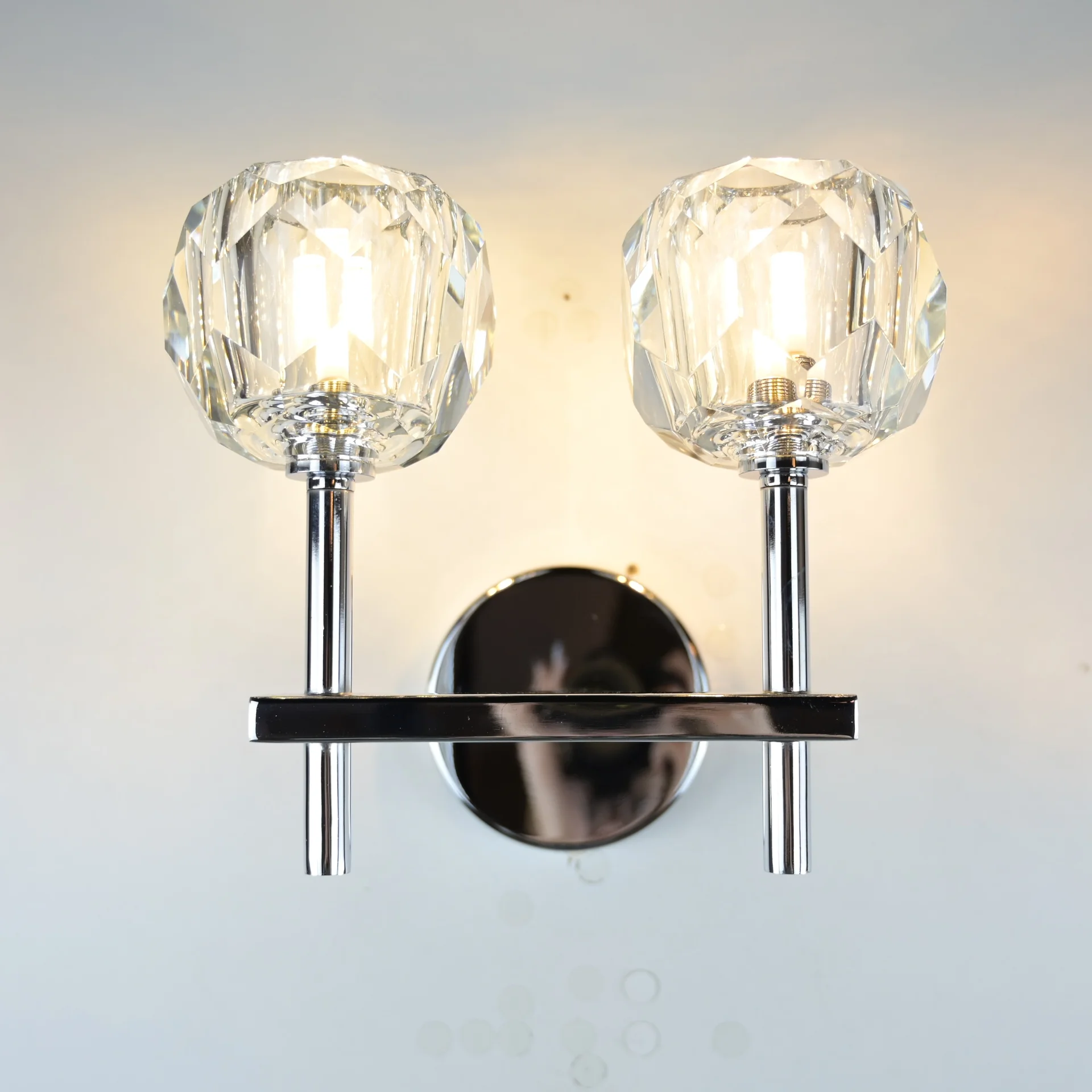 Бра Boule de Cristal Double Sconce Chrome - миниатюра 3