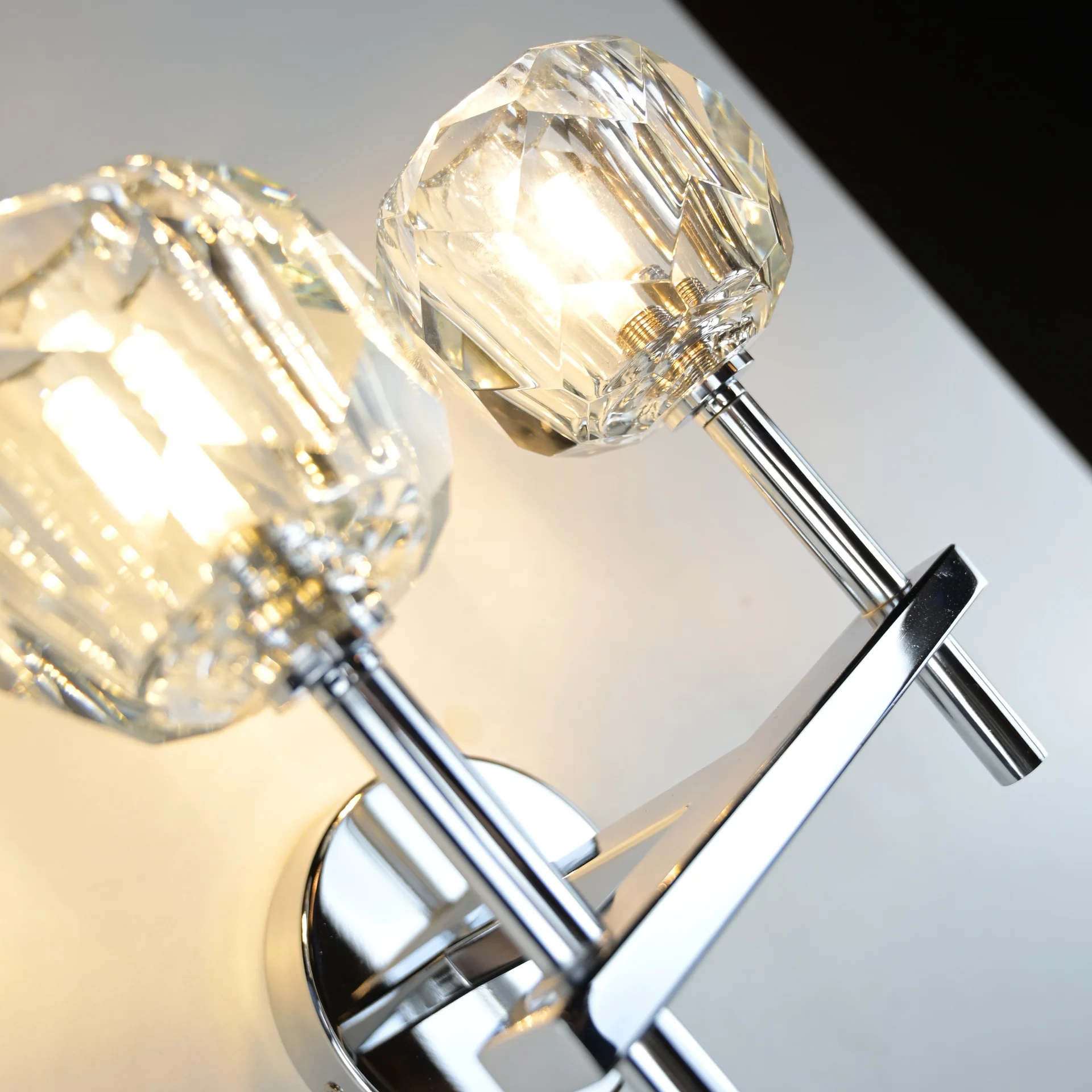 Бра Boule de Cristal Double Sconce Chrome - миниатюра 4