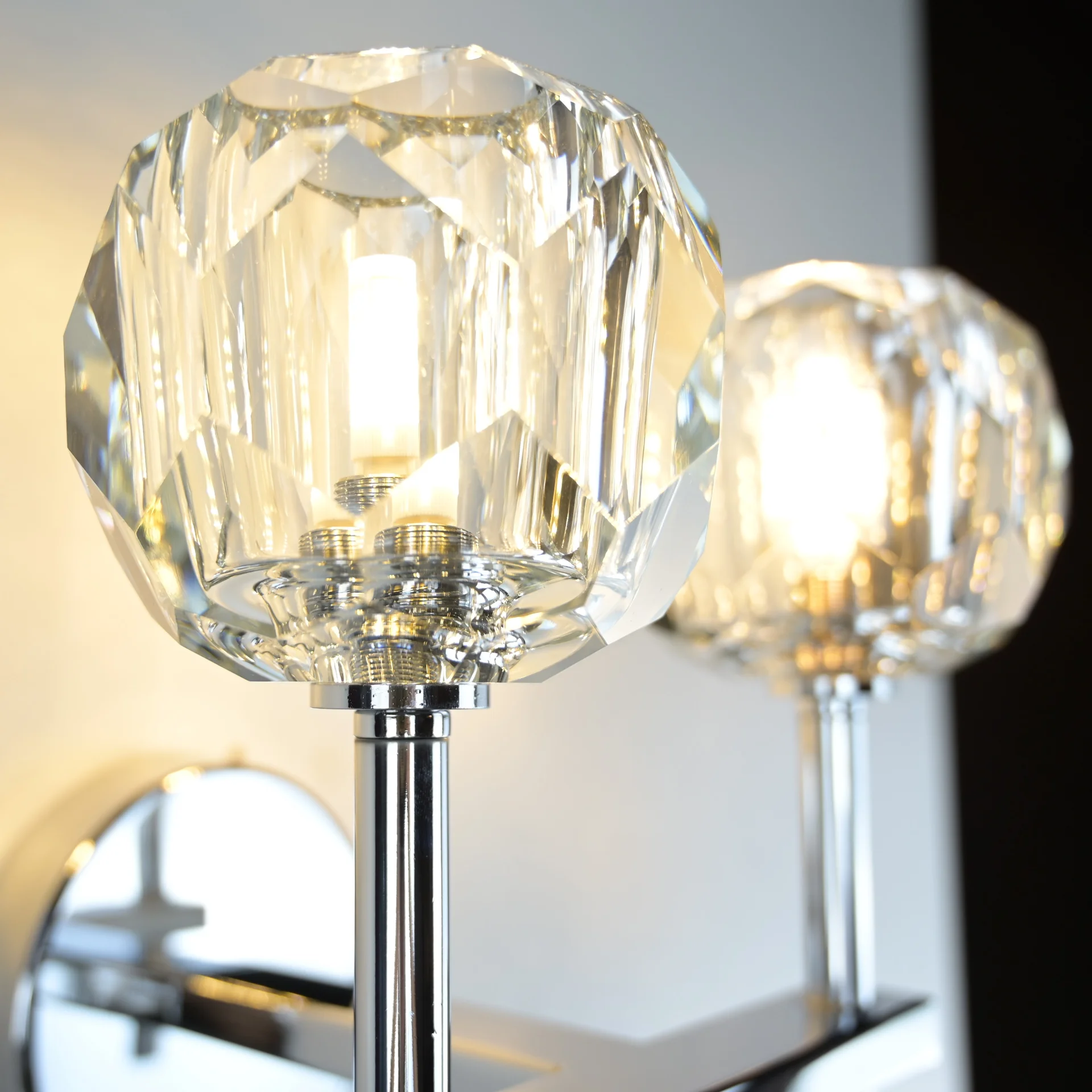 Бра Boule de Cristal Double Sconce Chrome - миниатюра 5