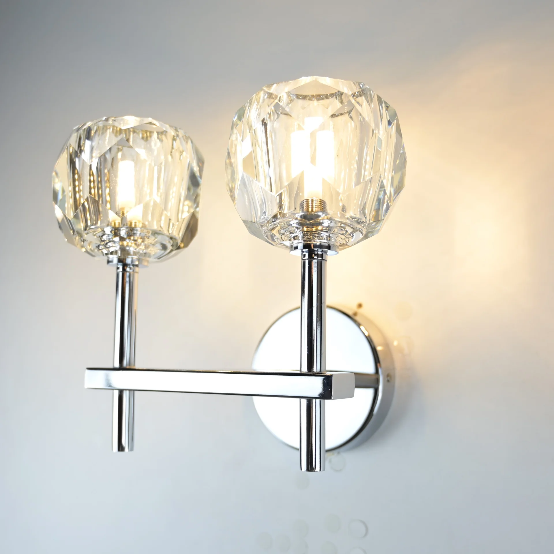 Бра Boule de Cristal Double Sconce Chrome - миниатюра 9