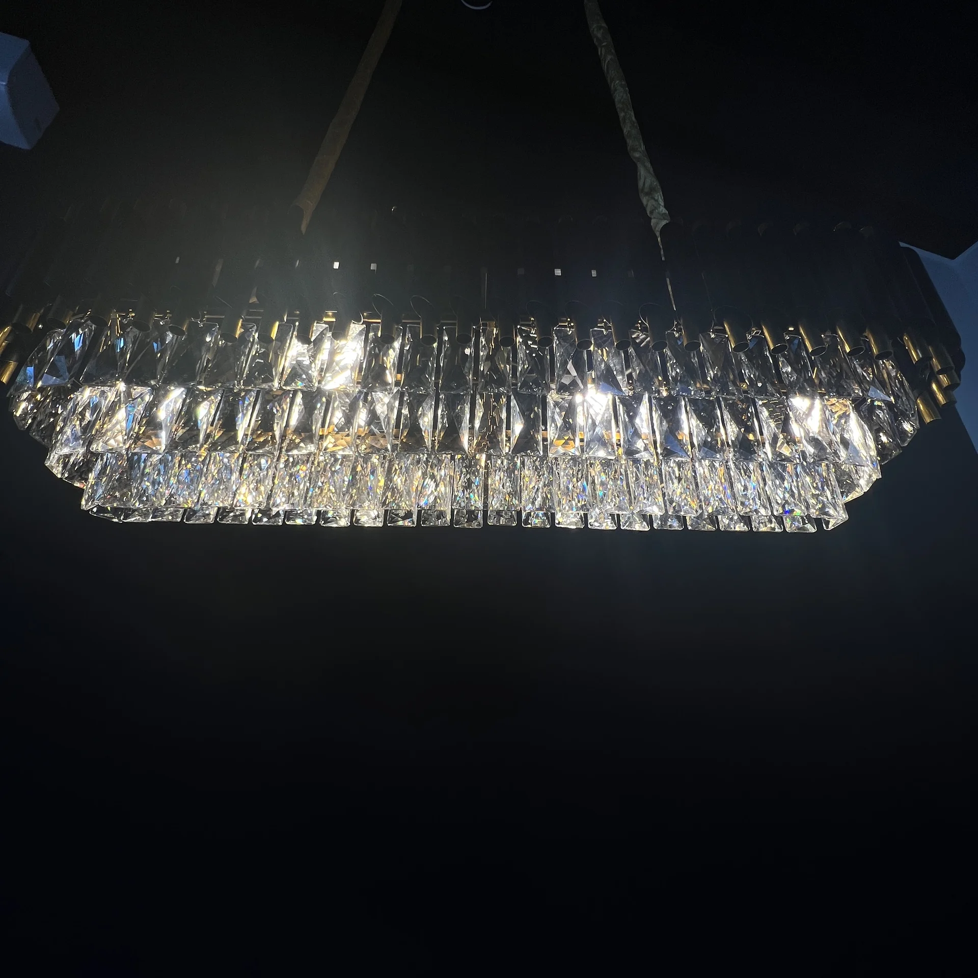 Подвесная люстра Empire Black Rectangular Chandelier Crystal - миниатюра 10