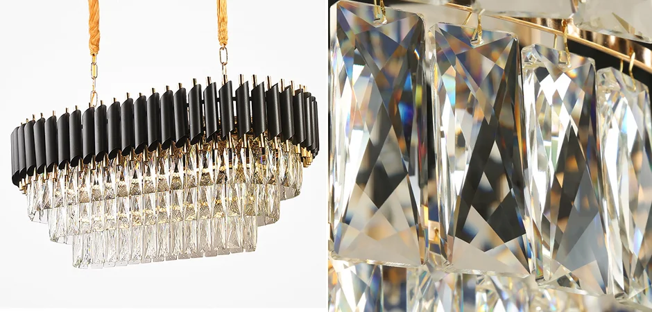 Подвесная люстра Empire Black Rectangular Chandelier Crystal - миниатюра 11
