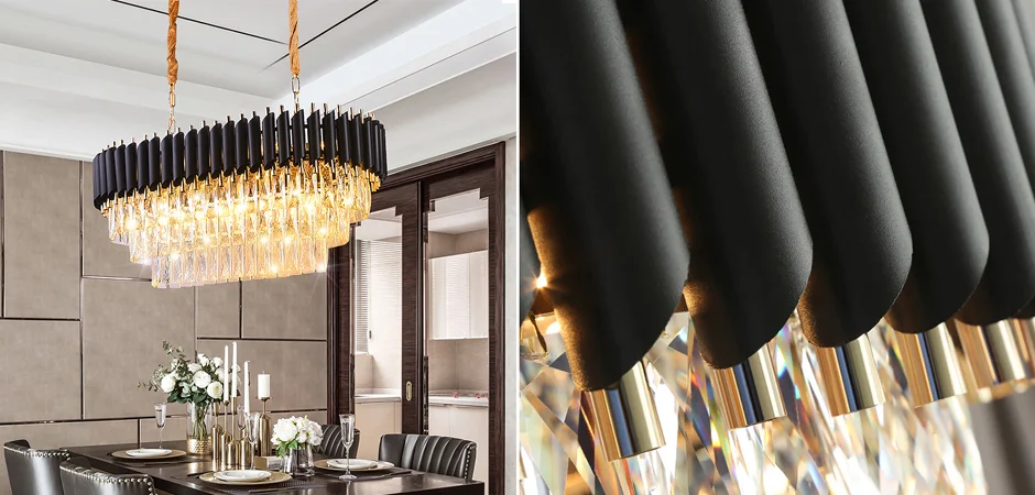 Подвесная люстра Empire Black Rectangular Chandelier Crystal - миниатюра 12