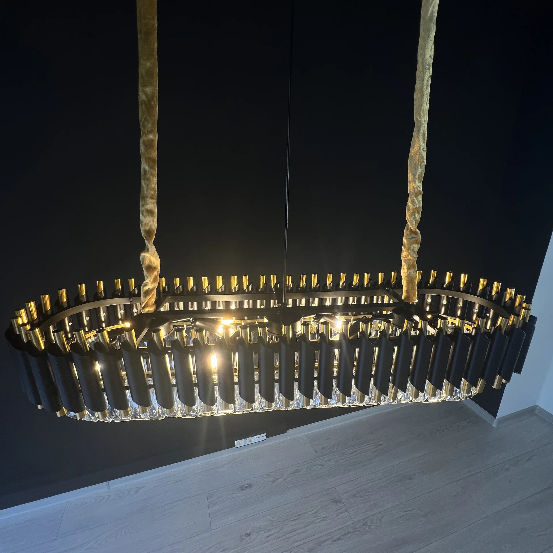 Подвесная люстра Empire Black Rectangular Chandelier Crystal - миниатюра 6
