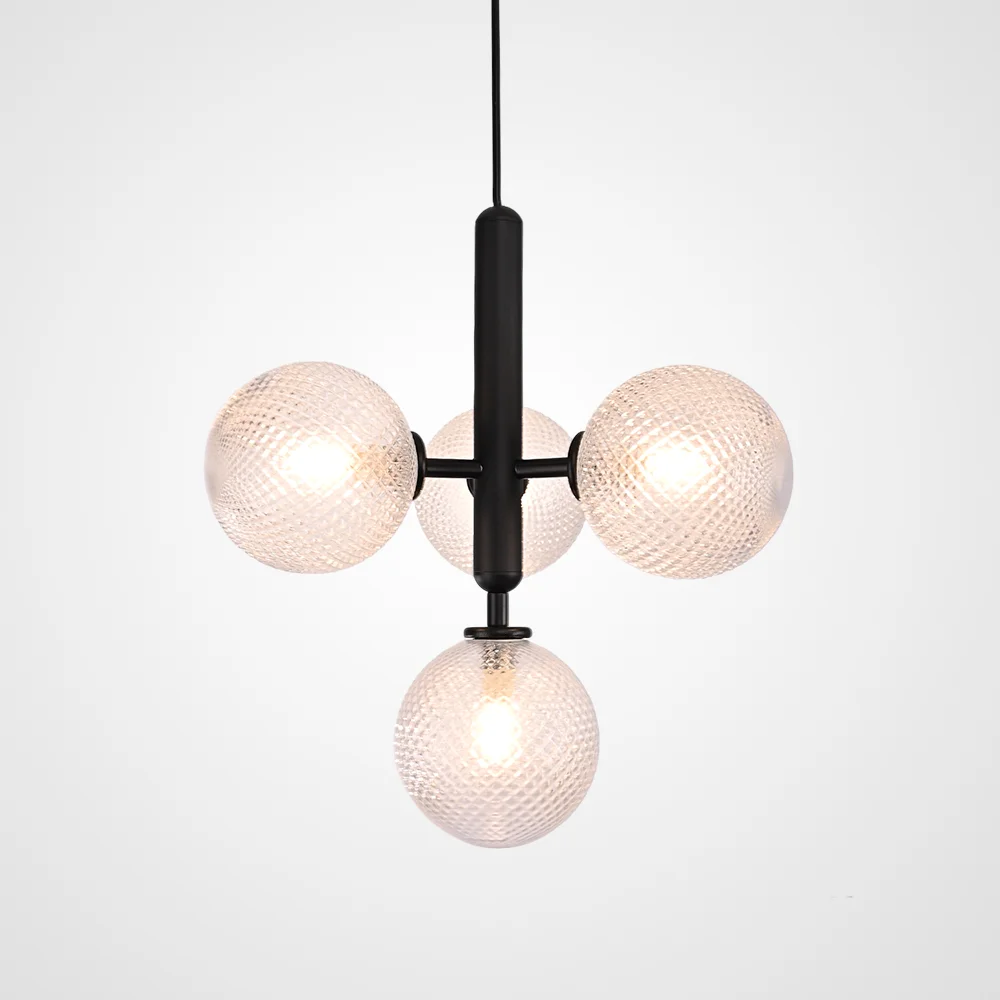 Подвесной светильник RAFFIN 4 Transparent Black - изображение 1