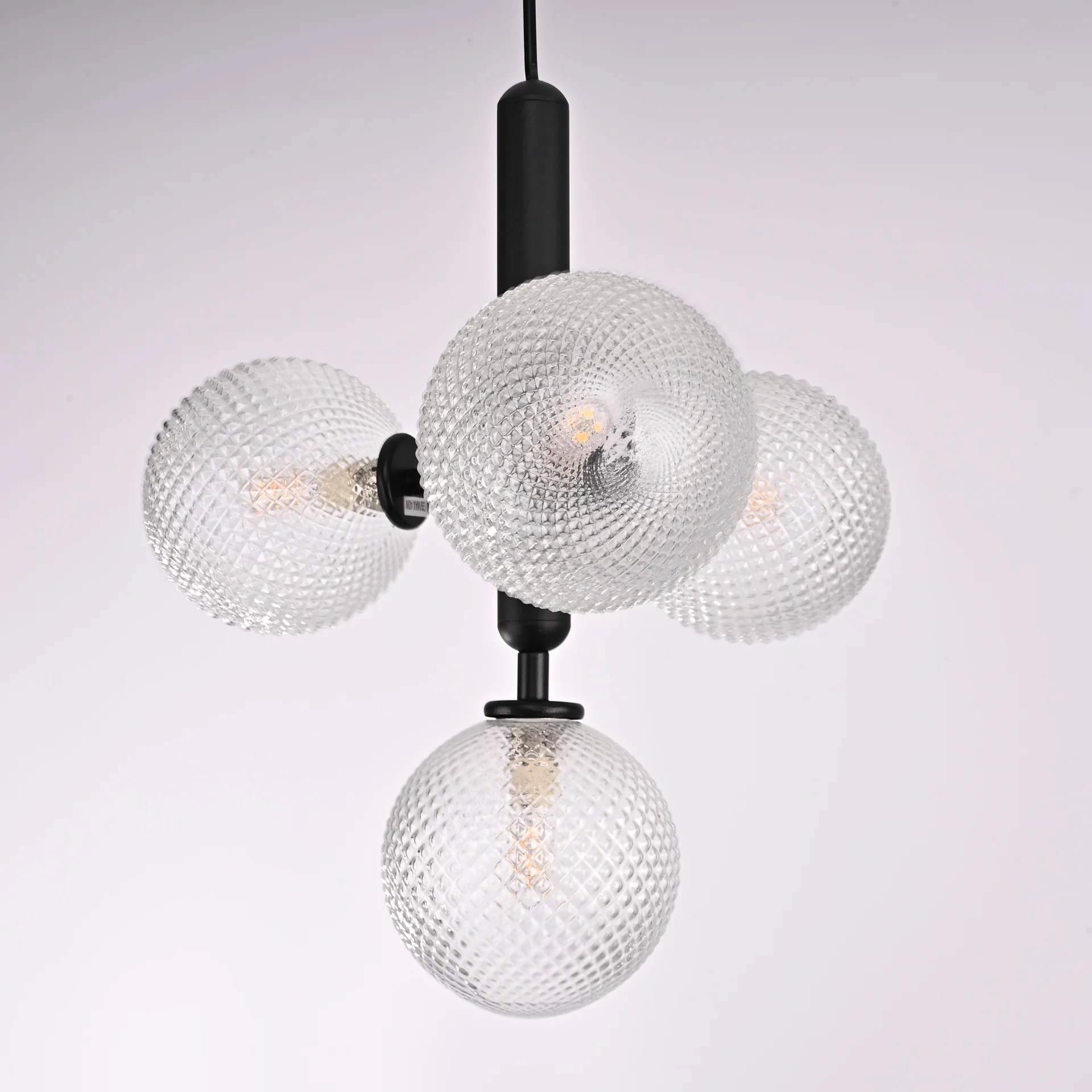 Подвесной светильник RAFFIN 4 Transparent Black - миниатюра 12