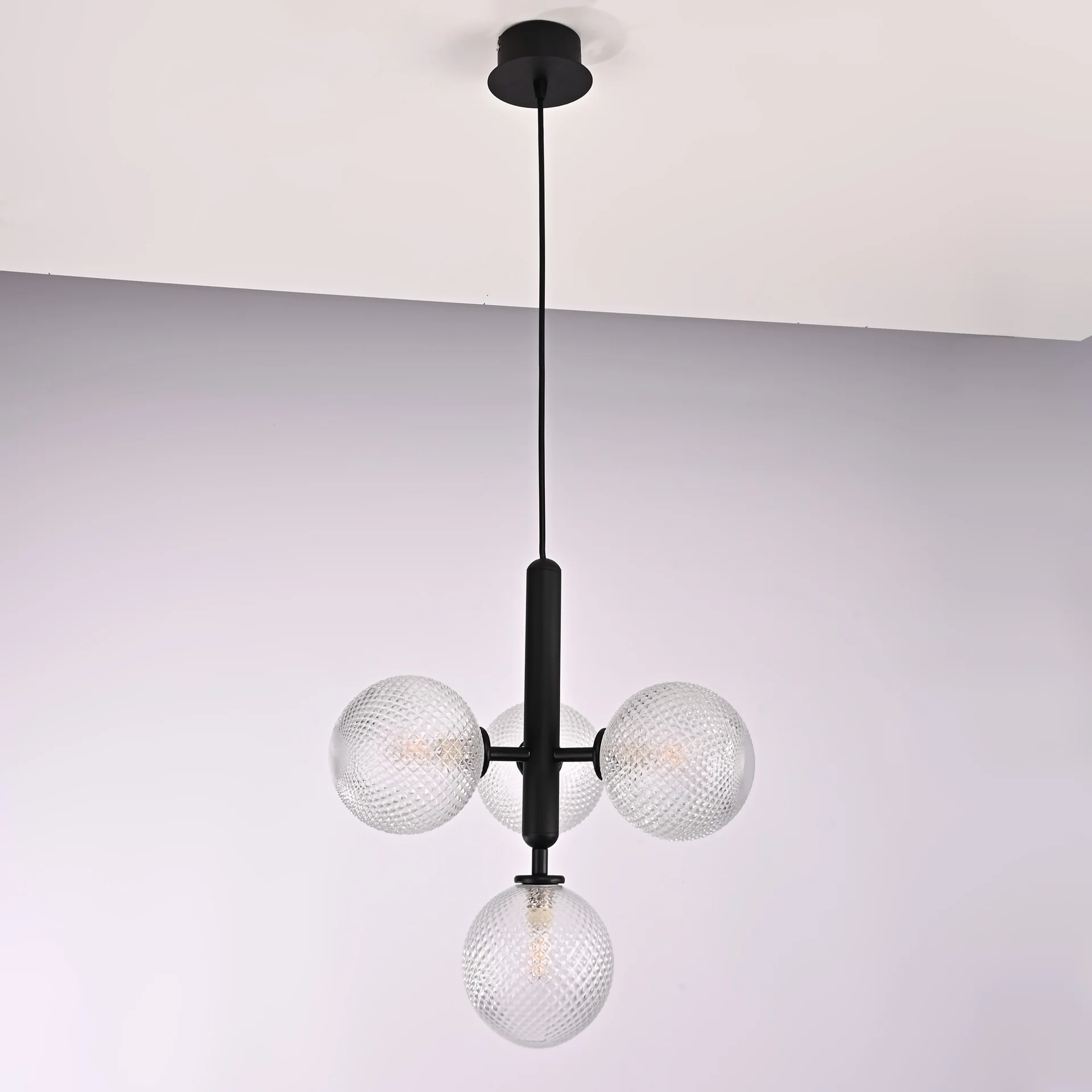 Подвесной светильник RAFFIN 4 Transparent Black - миниатюра 4