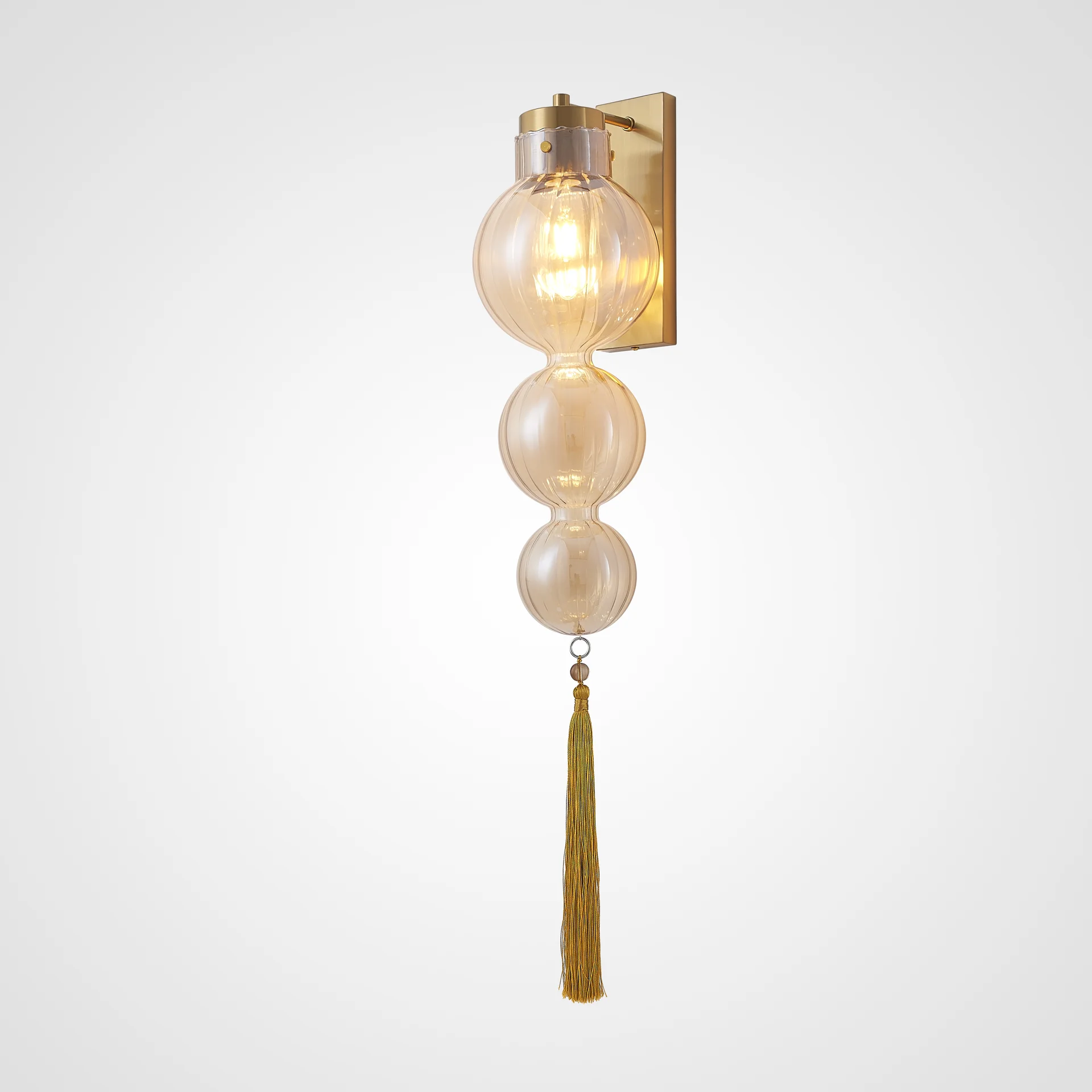 Бра Heathfield Lighting - Medina Wall brass/amber - изображение 1
