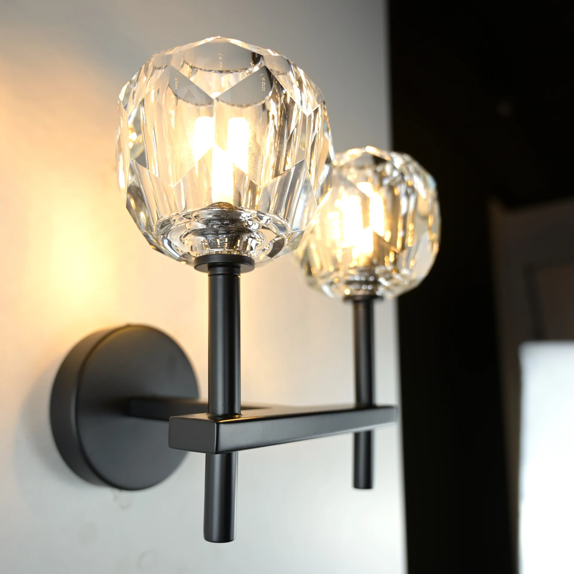 Бра Boule de Cristal Double Sconce Brass Черный - миниатюра 14