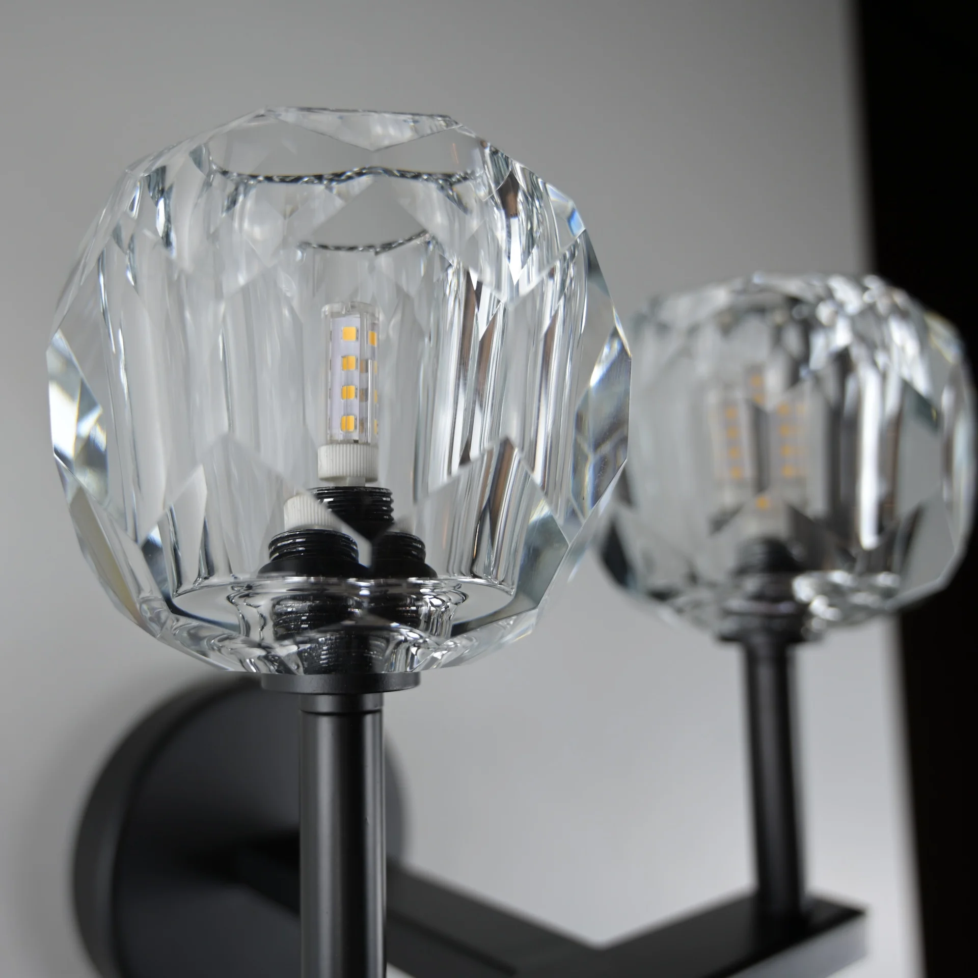 Бра Boule de Cristal Double Sconce Brass Черный - миниатюра 6