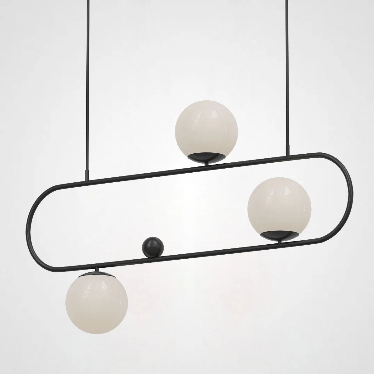 Подвесной реечный светильник HOOP L90 Black - изображение 1