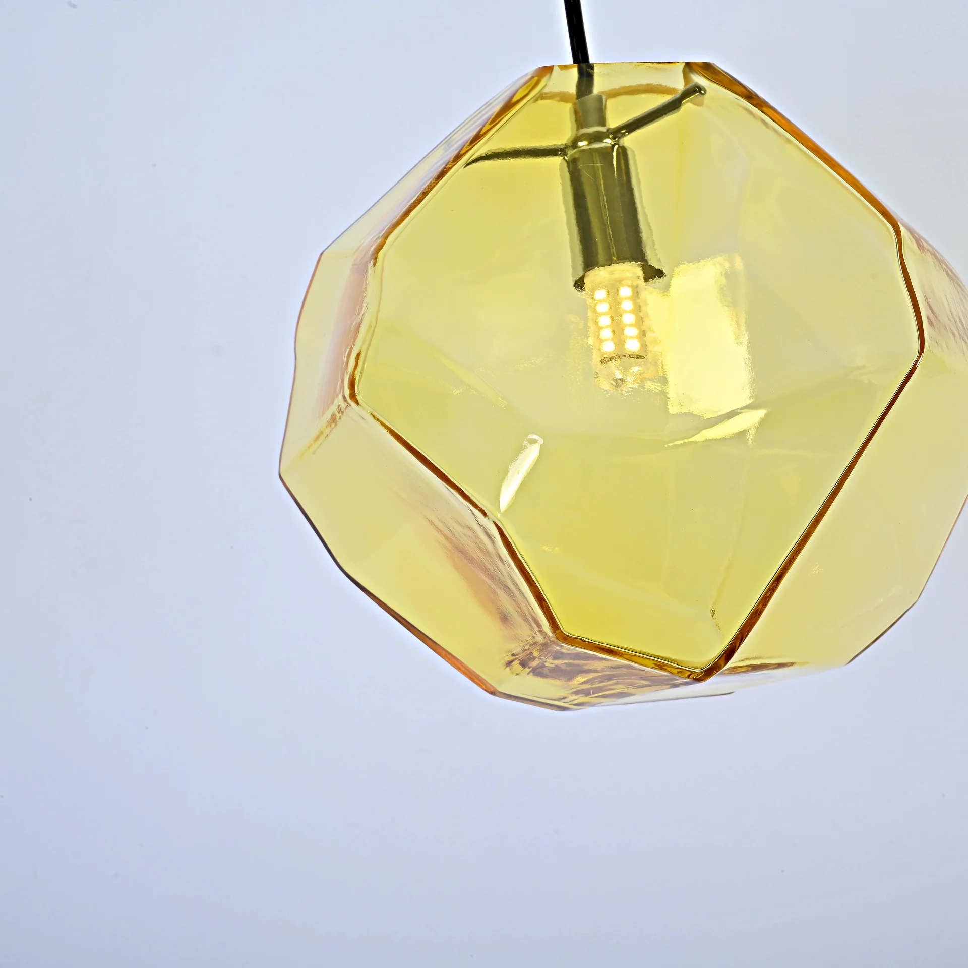 Подвесной светильник Color Ice Cube Pendant JEVIO 1 Янтарный - миниатюра 5