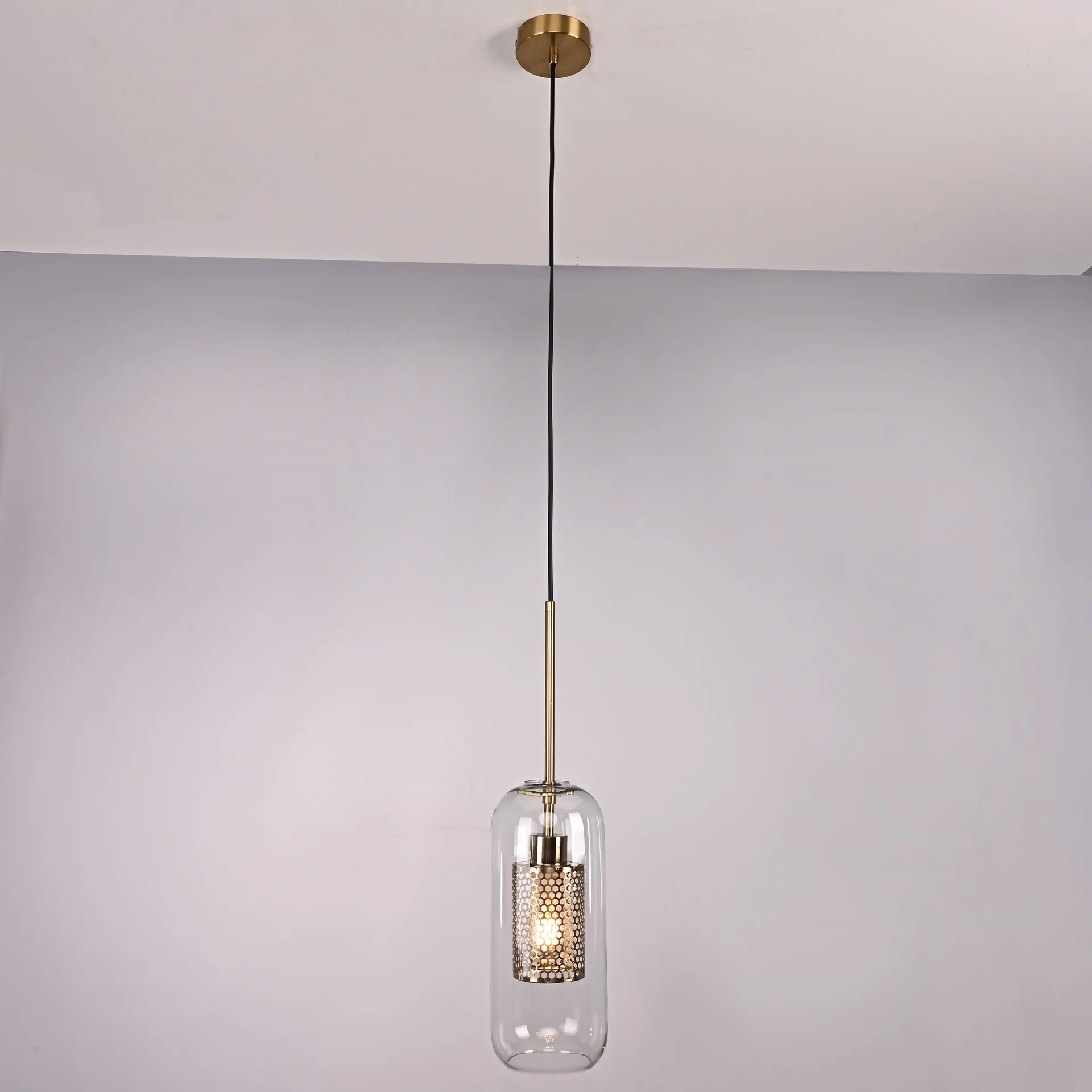 Подвесной светильник CATCH F cylinder brass D12 - миниатюра 5
