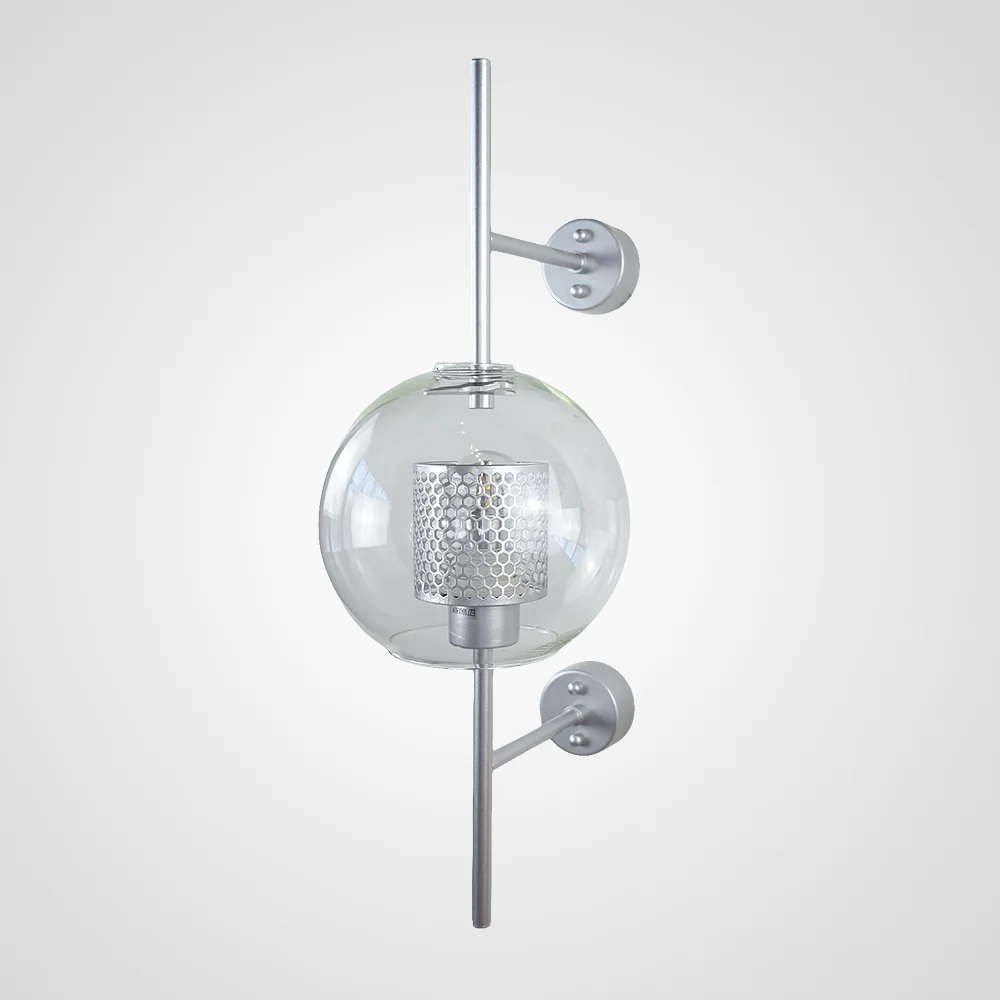 Настенный светильник CATCH WALL ball L55 steel - изображение 1