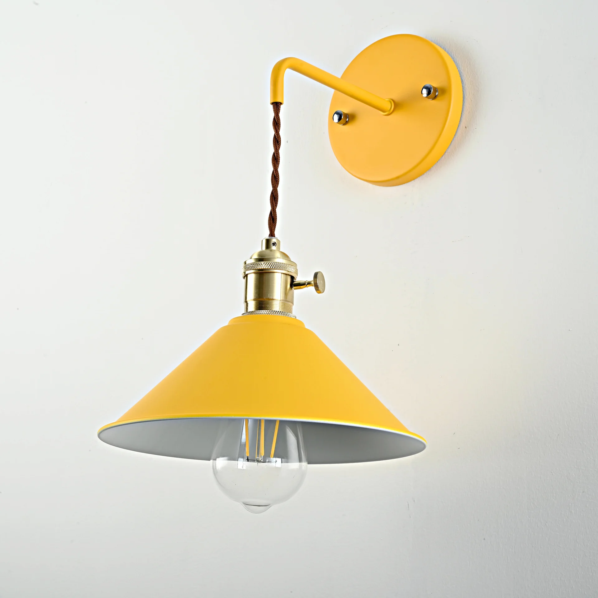 Бра с подвесным плафоном BRAID WALL Yellow - миниатюра 19