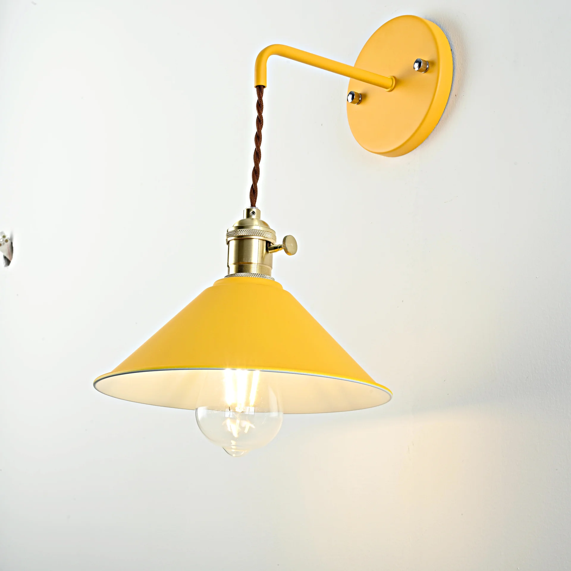Бра с подвесным плафоном BRAID WALL Yellow - миниатюра 20
