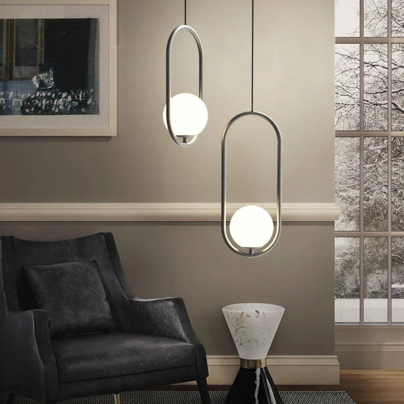 Подвесной светильник Matthew McCormick hoop 40 Silver MILA Pendant - миниатюра 11