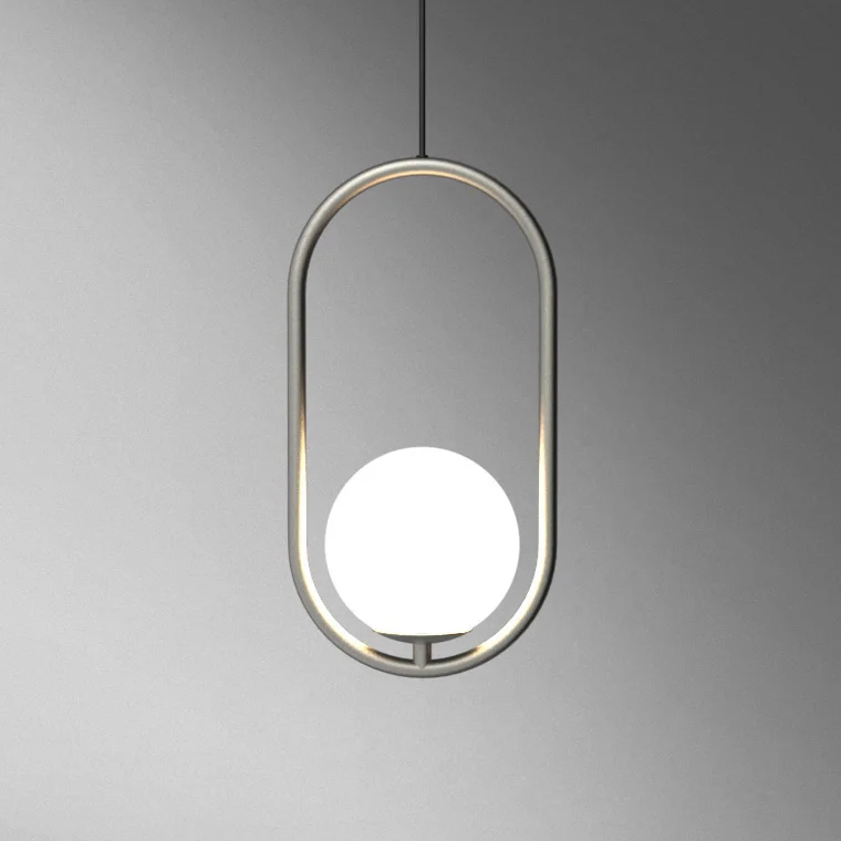 Подвесной светильник Matthew McCormick hoop 40 Silver MILA Pendant - миниатюра 13