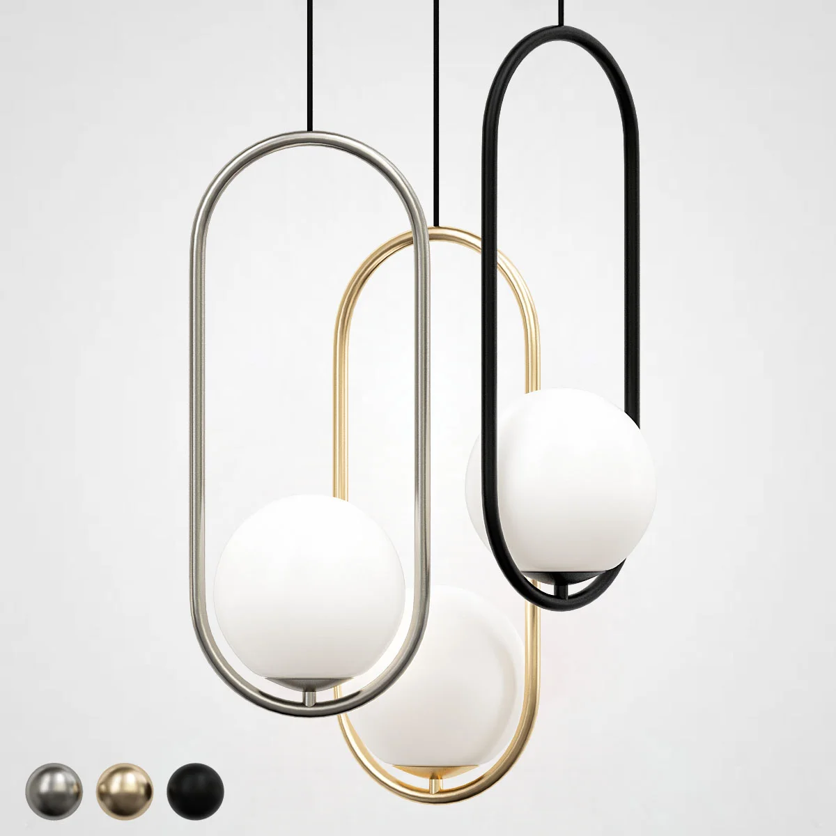 Подвесной светильник Matthew McCormick hoop 40 Silver MILA Pendant - миниатюра 14