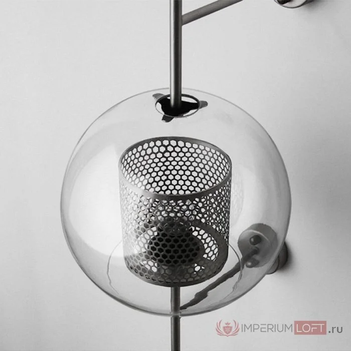 Настенный светильник CATCH WALL ball L58 stell - миниатюра 8