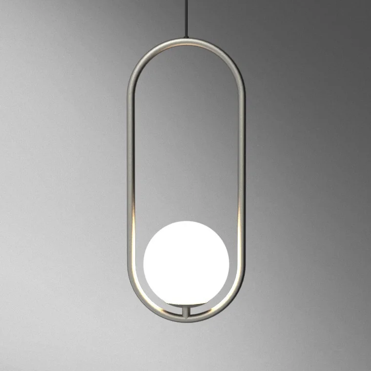 Подвесной светильник Matthew McCormick hoop 50 Silver MILA Pendant - миниатюра 6