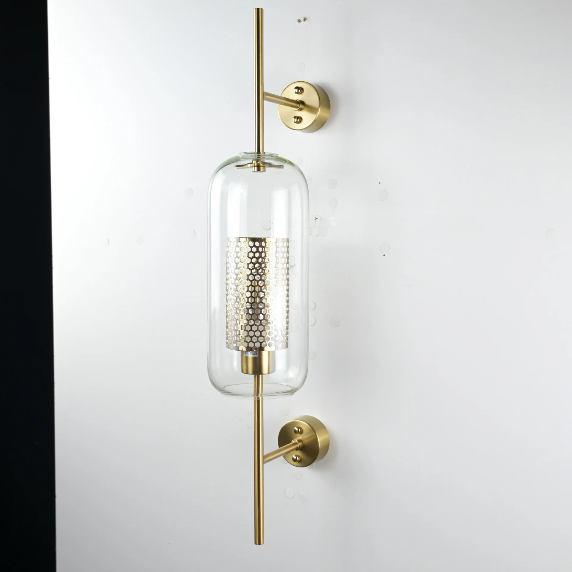 Настенный светильник CATCH WALL cylinder L67 brass - миниатюра 5