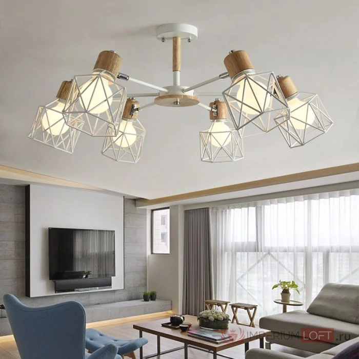 Потолочная люстра CORF B3 Black 8 lamps - миниатюра 5