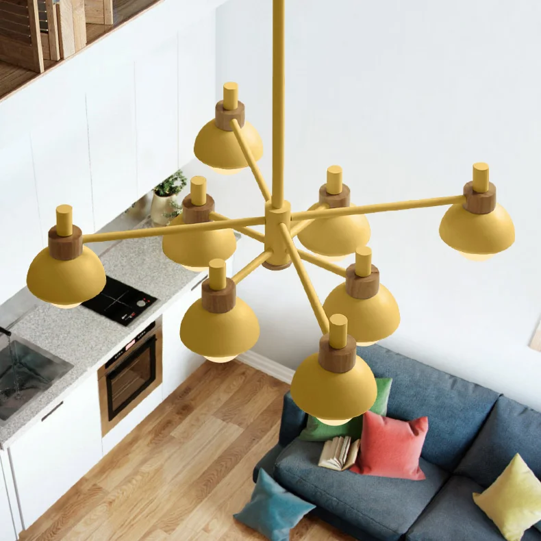 Люстра на штанге FANTA A 8 lights Green - миниатюра 10