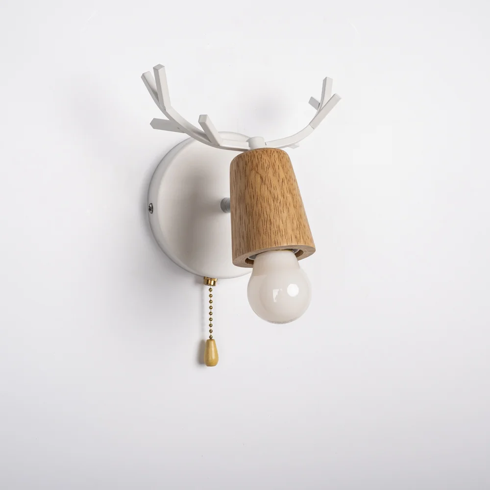 Бра с рожками DEER A SWITCH White/Light wood - миниатюра 10
