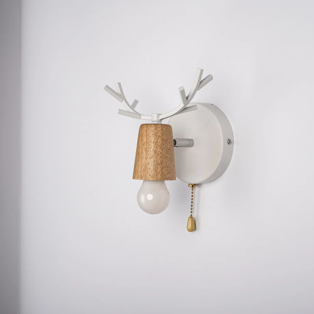 Бра с рожками DEER A SWITCH White/Light wood - миниатюра 5
