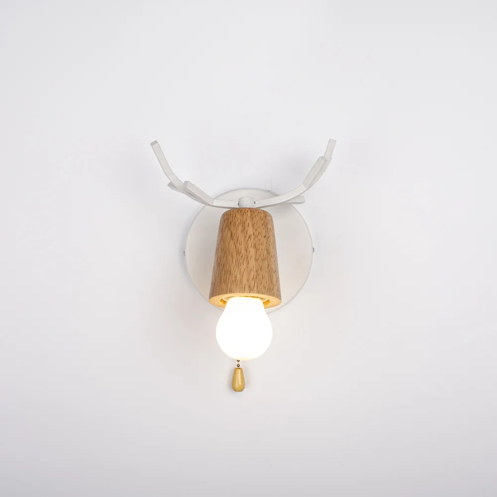 Бра с рожками DEER A SWITCH White/Light wood - миниатюра 6