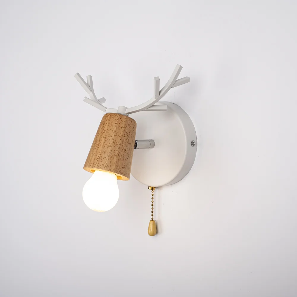 Бра с рожками DEER A SWITCH White/Light wood - миниатюра 7