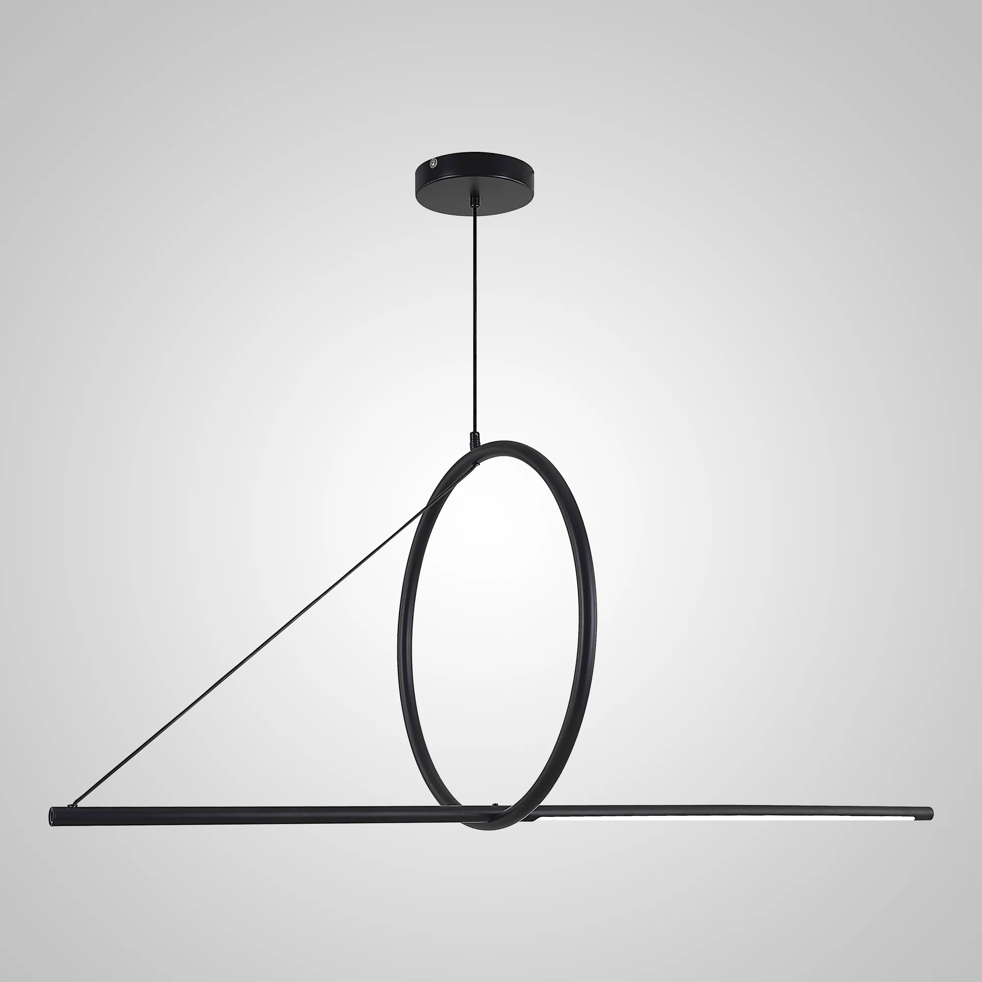 Подвесной светильник SUSPENSION CERCLE ET TRAIT – GRAPHITE SATINE L120 - изображение 1